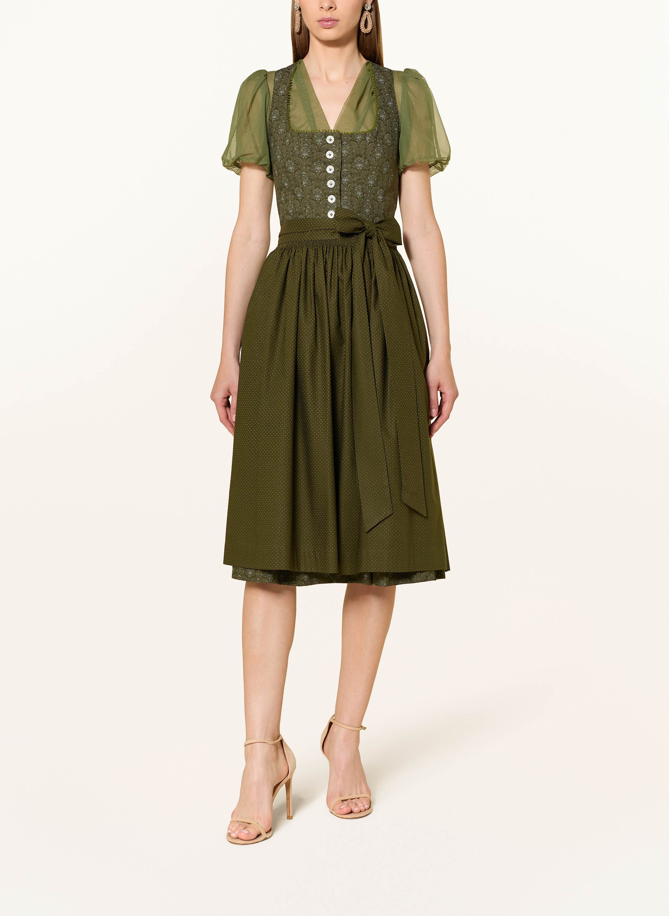 Thumbnail - Johann & Johanna Dirndlbluse Aus Mesh gruen