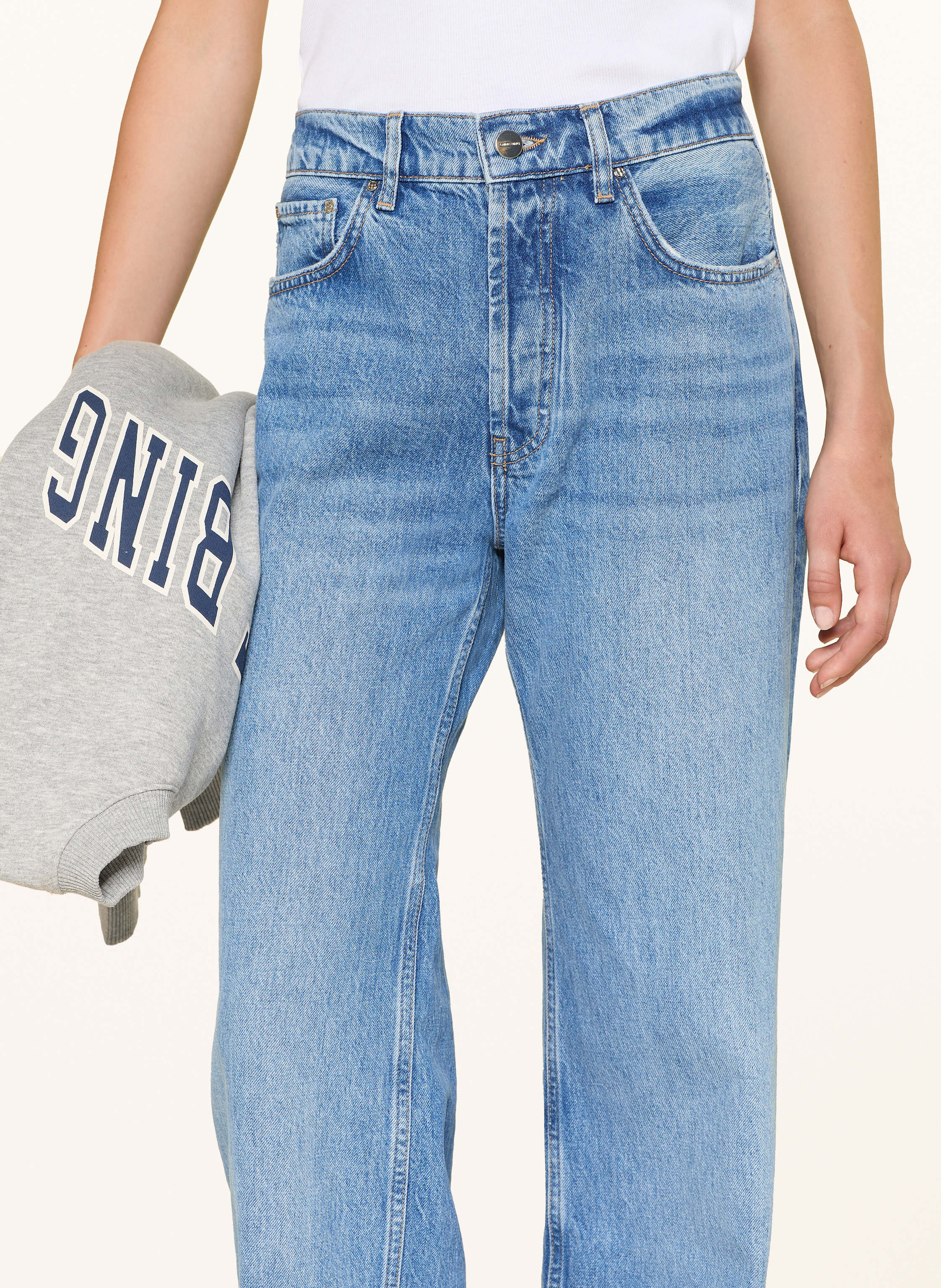 Thumbnail - Anine Bing Straight Jeans Hugh blau