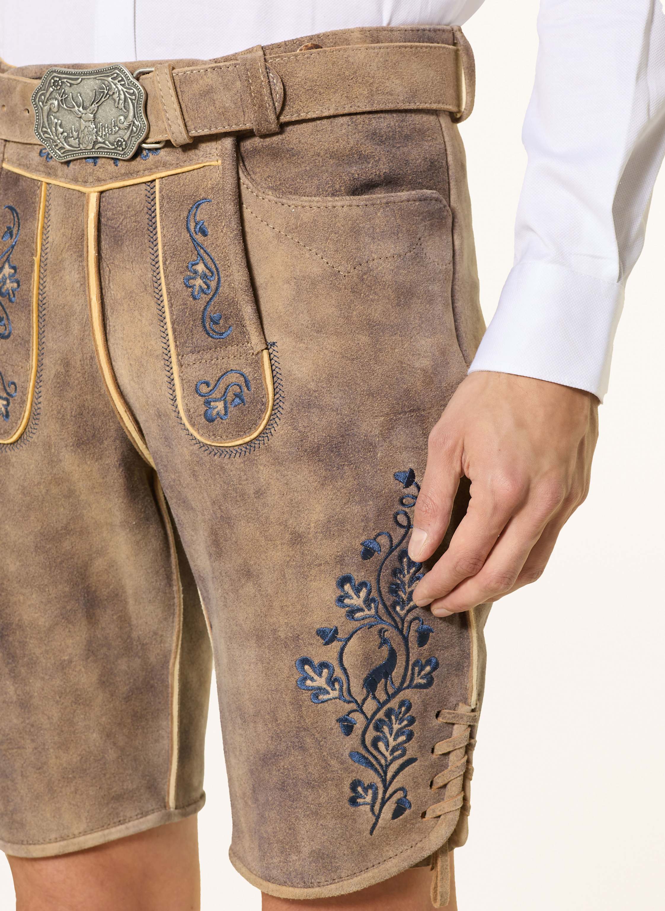 Thumbnail - Hirscher Trachten-Lederhose Amberg beige