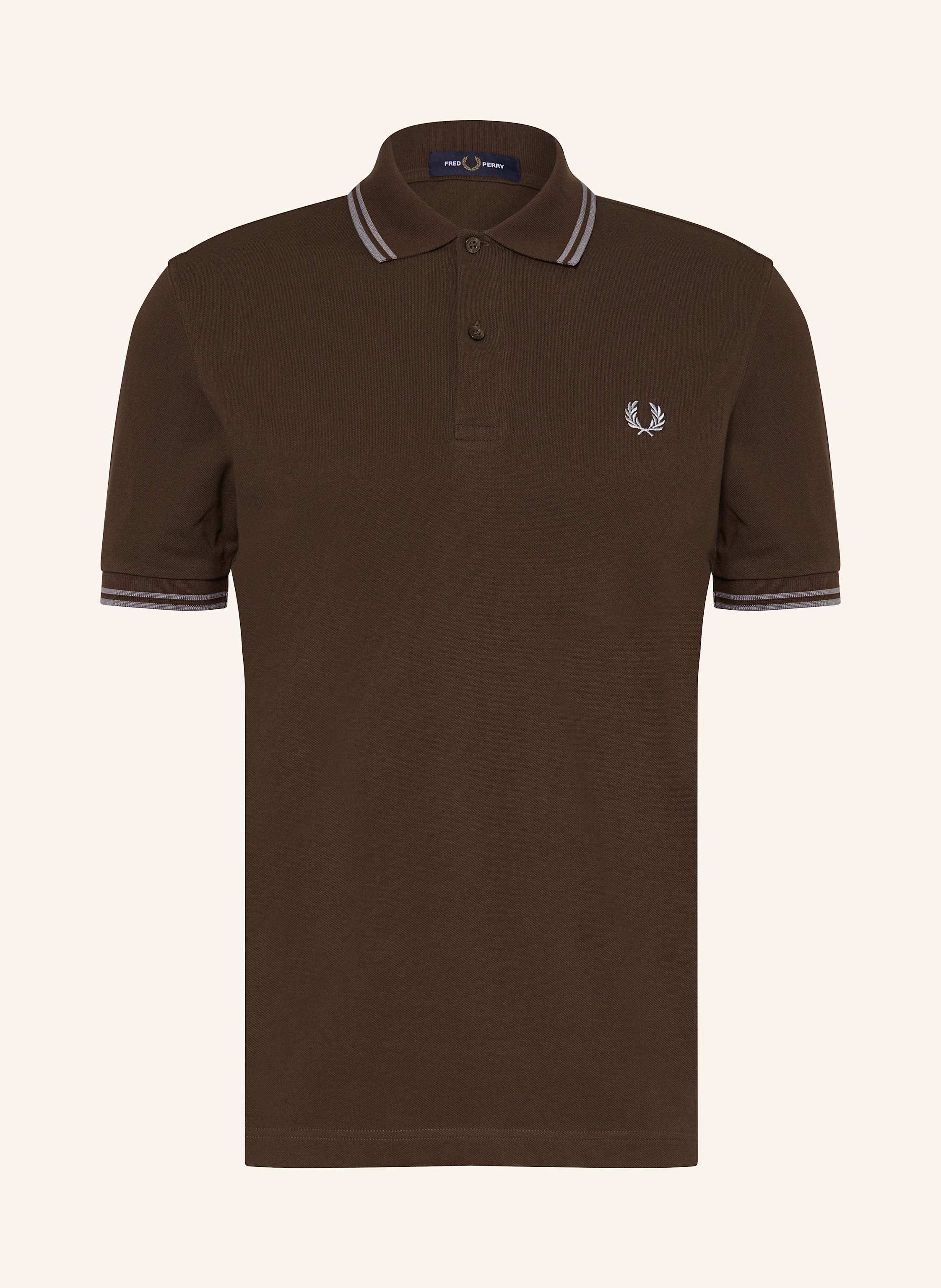 Fred Perry Piqué-Poloshirt braun