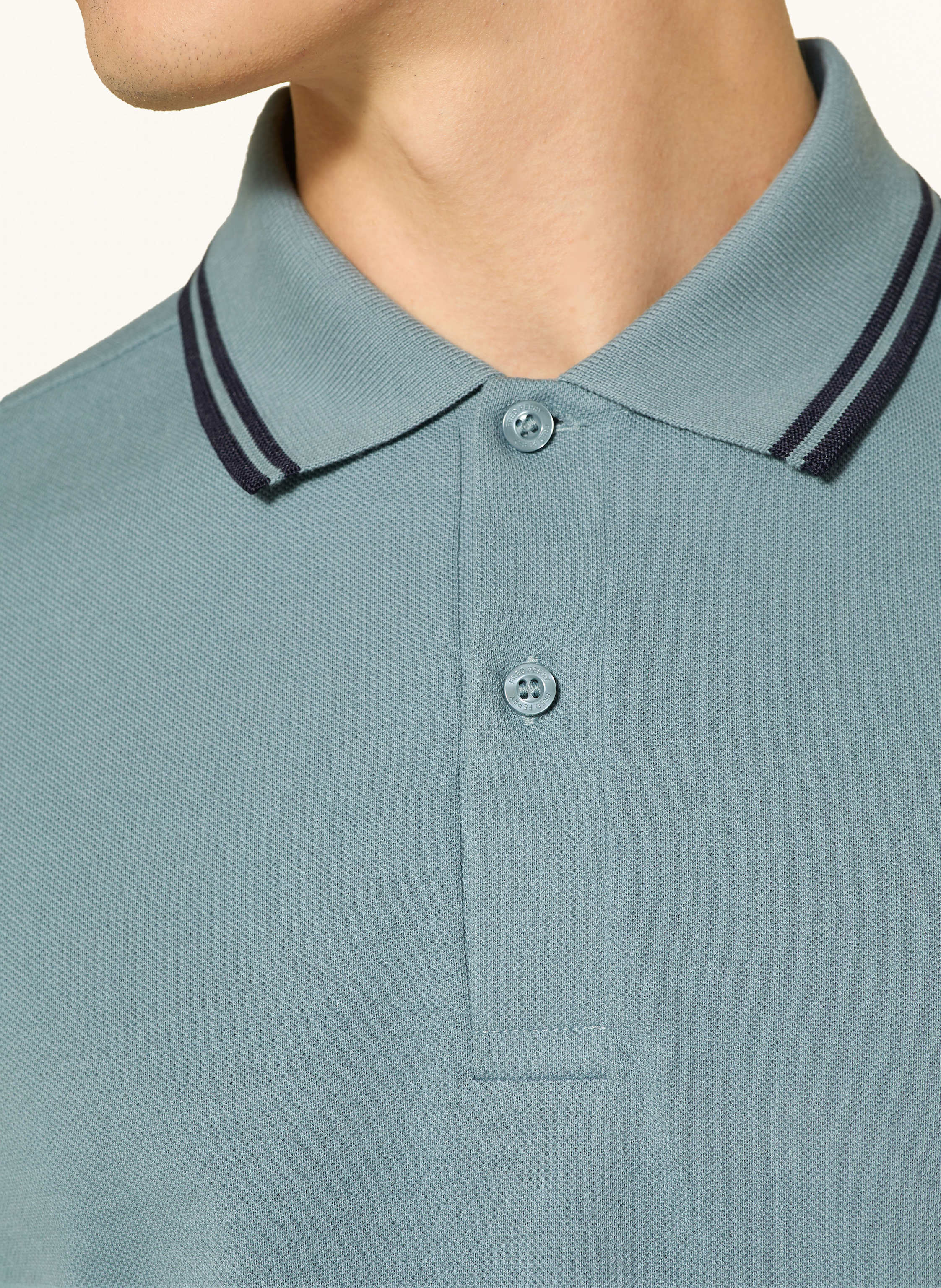 Thumbnail - Fred Perry Piqué-Poloshirt blau