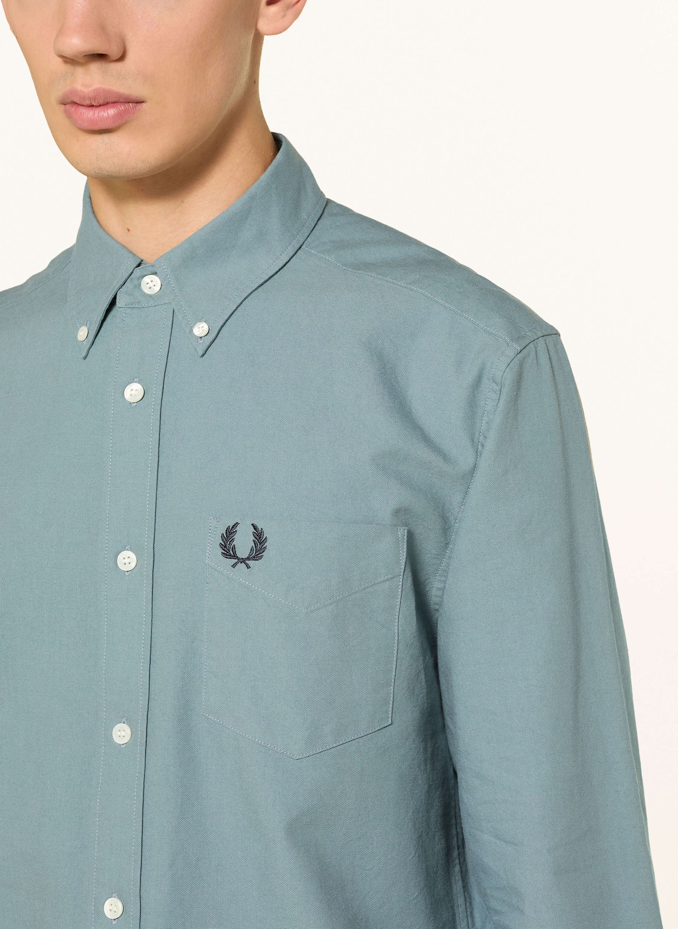Thumbnail - Fred Perry Hemd Regular Fit blau