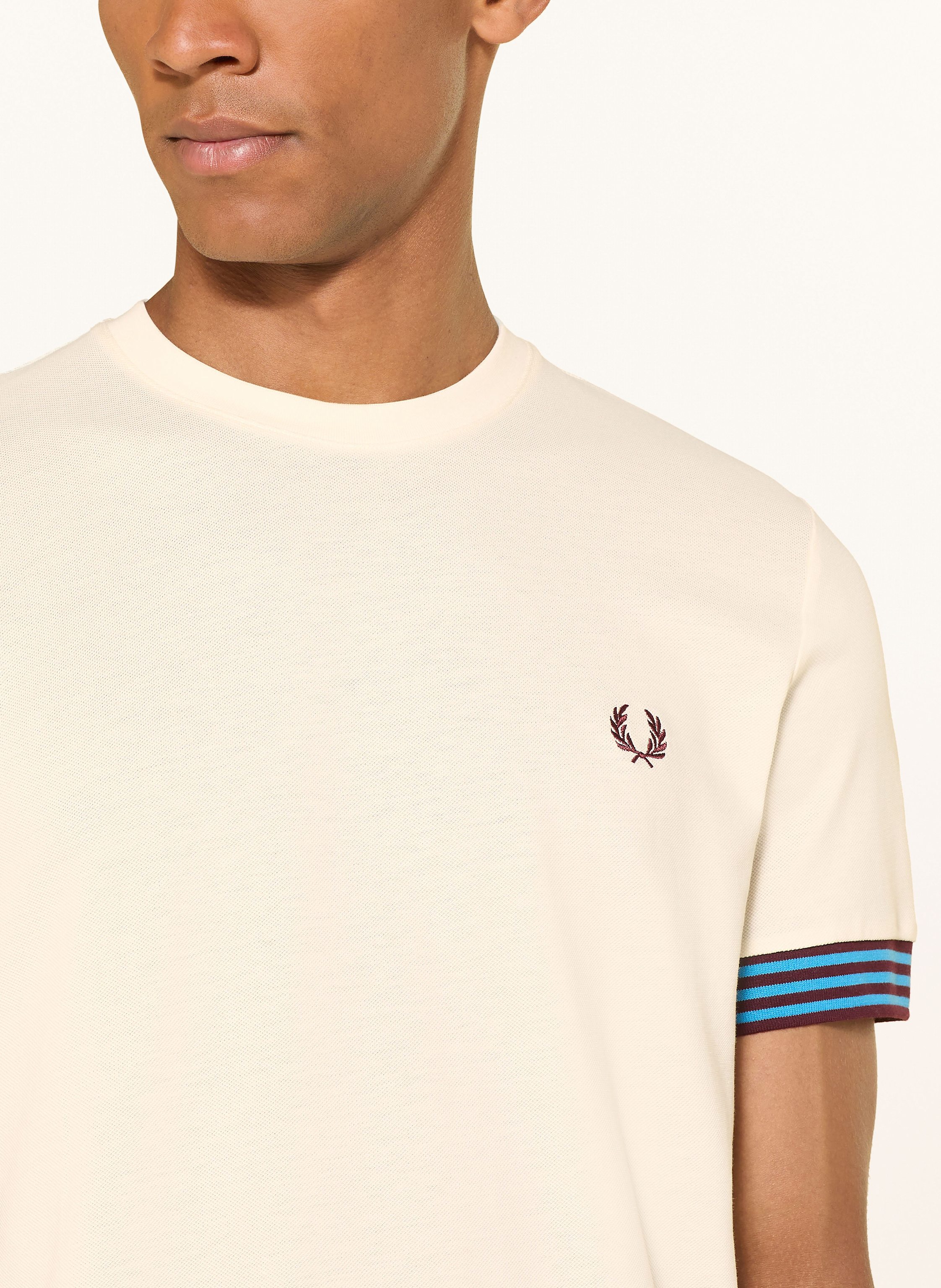 Thumbnail - Fred Perry T-Shirt Aus Piqué weiss
