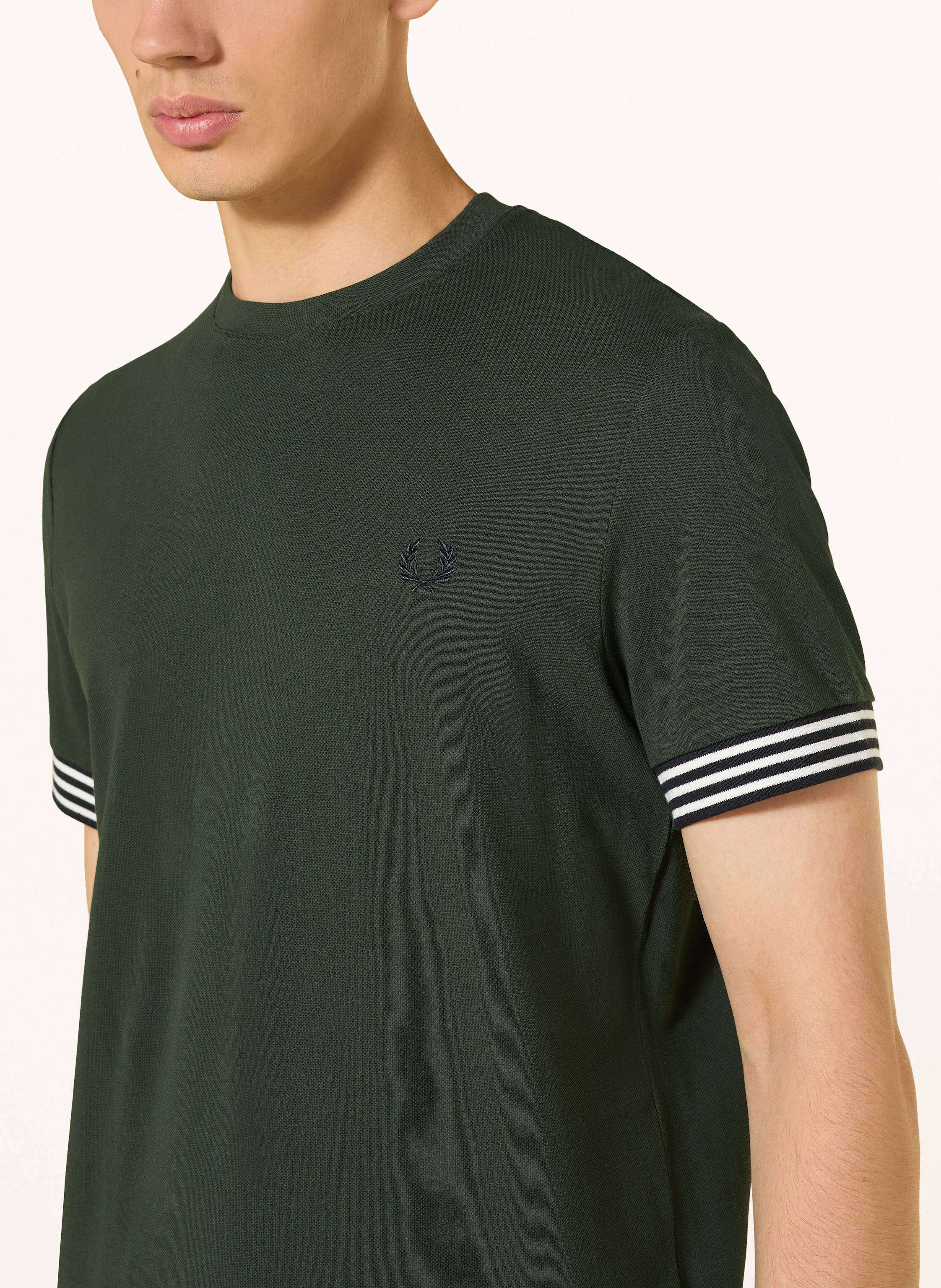 Thumbnail - Fred Perry T-Shirt Aus Piqué gruen