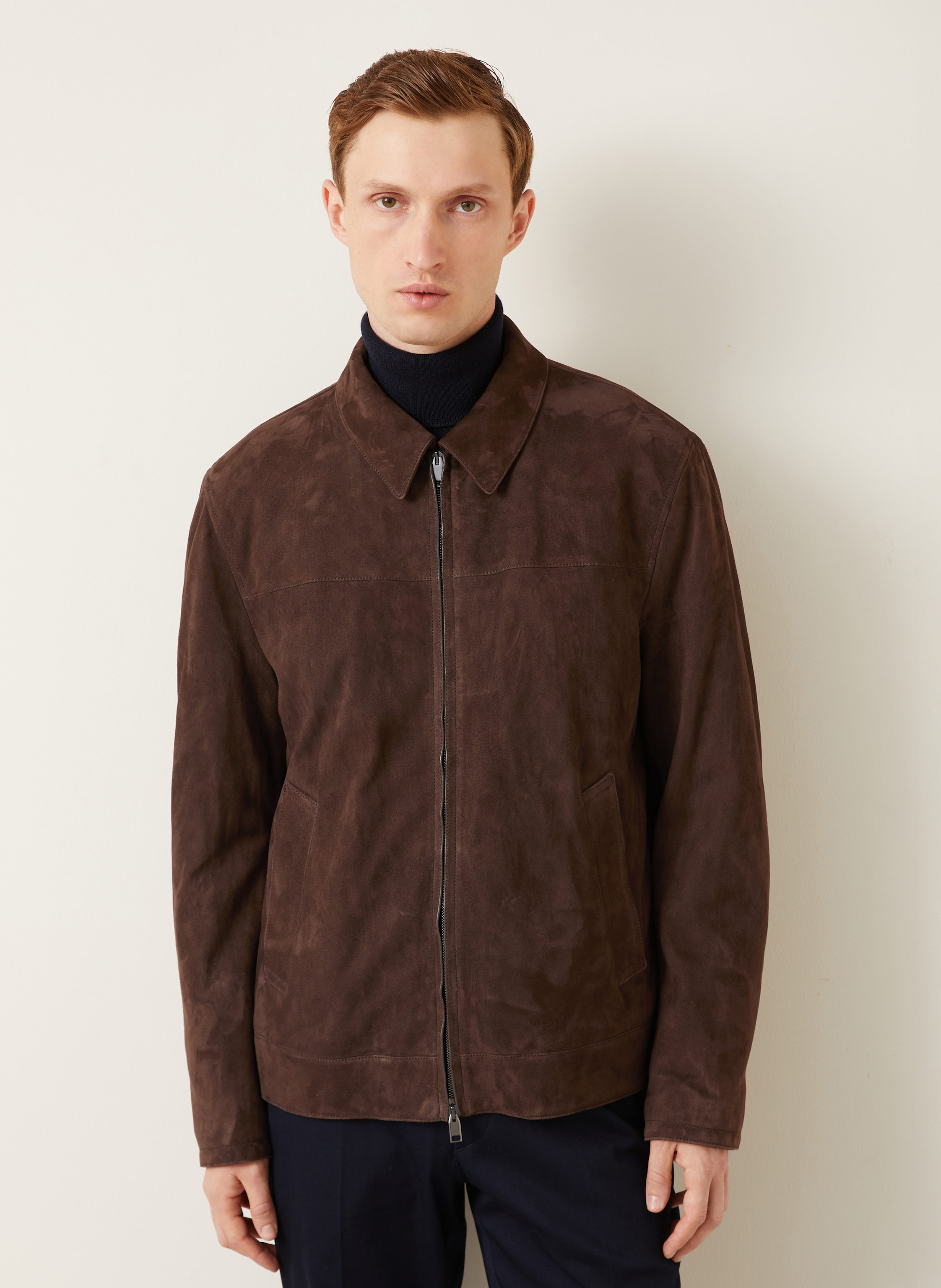 Thumbnail - Brioni Lederjacke braun