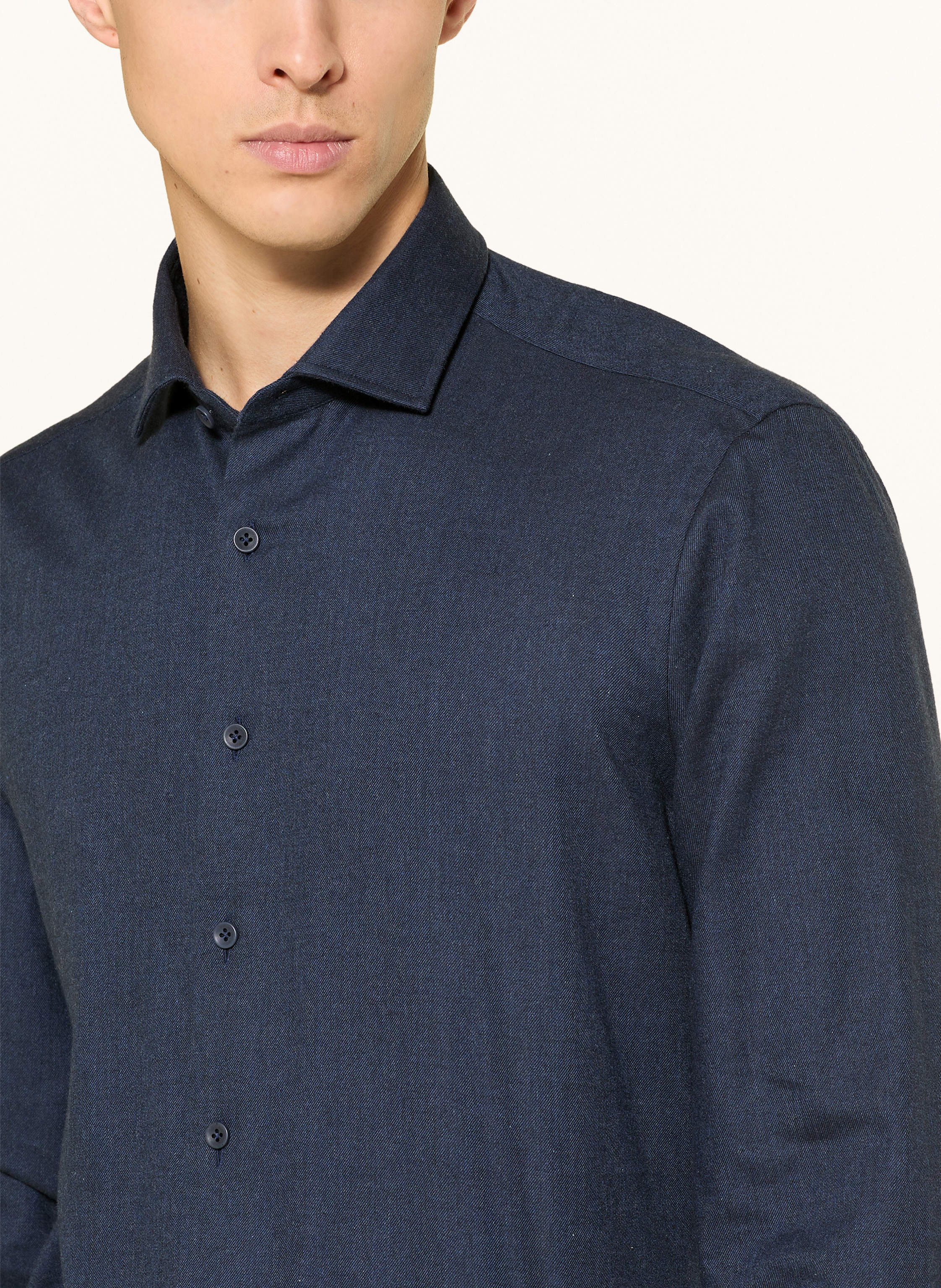 Thumbnail - Olymp Signature Flanellhemd Casual Fit blau