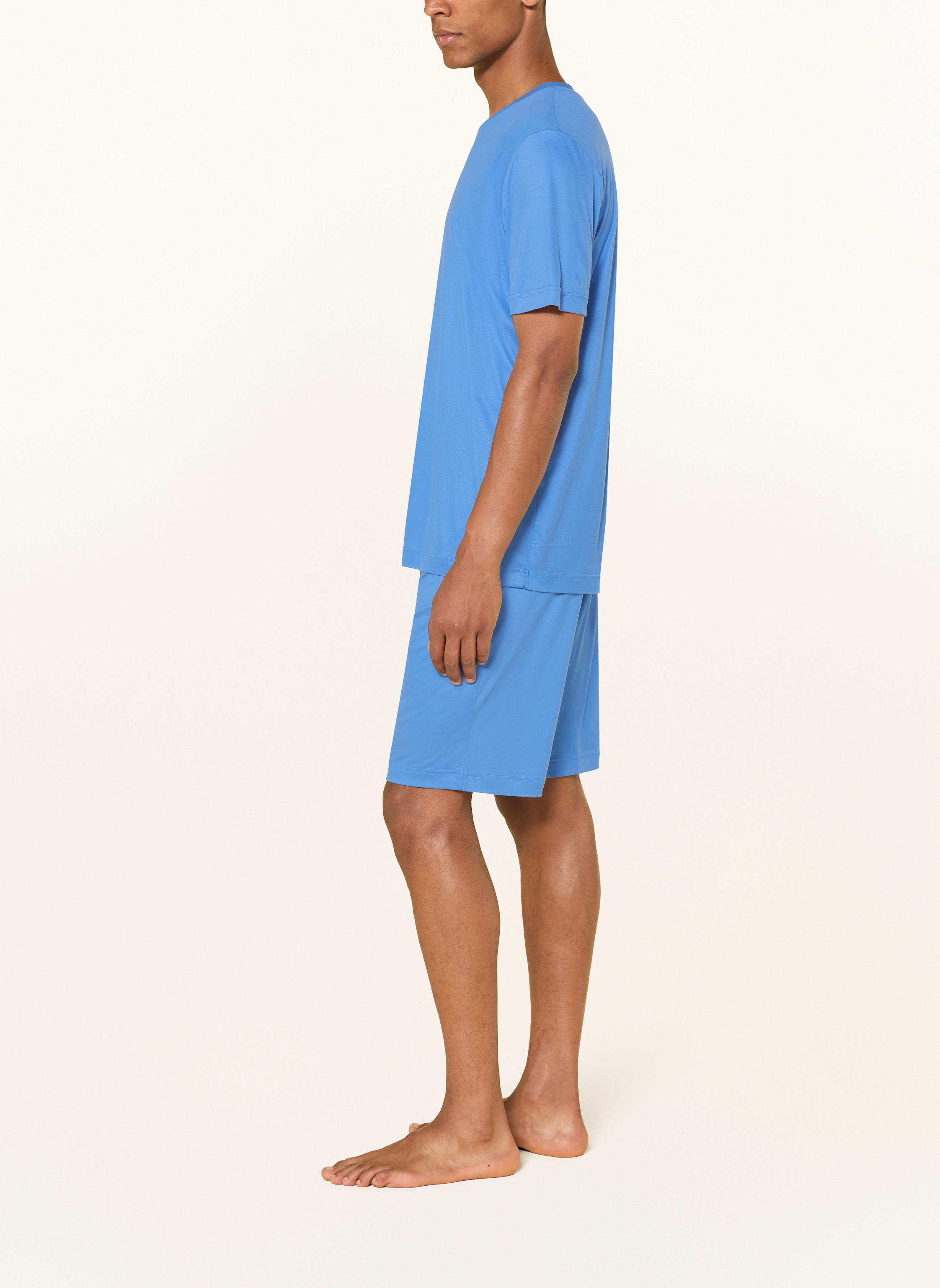 Thumbnail - Zimmerli Shorty-Schlafanzug Sustainable Luxury blau