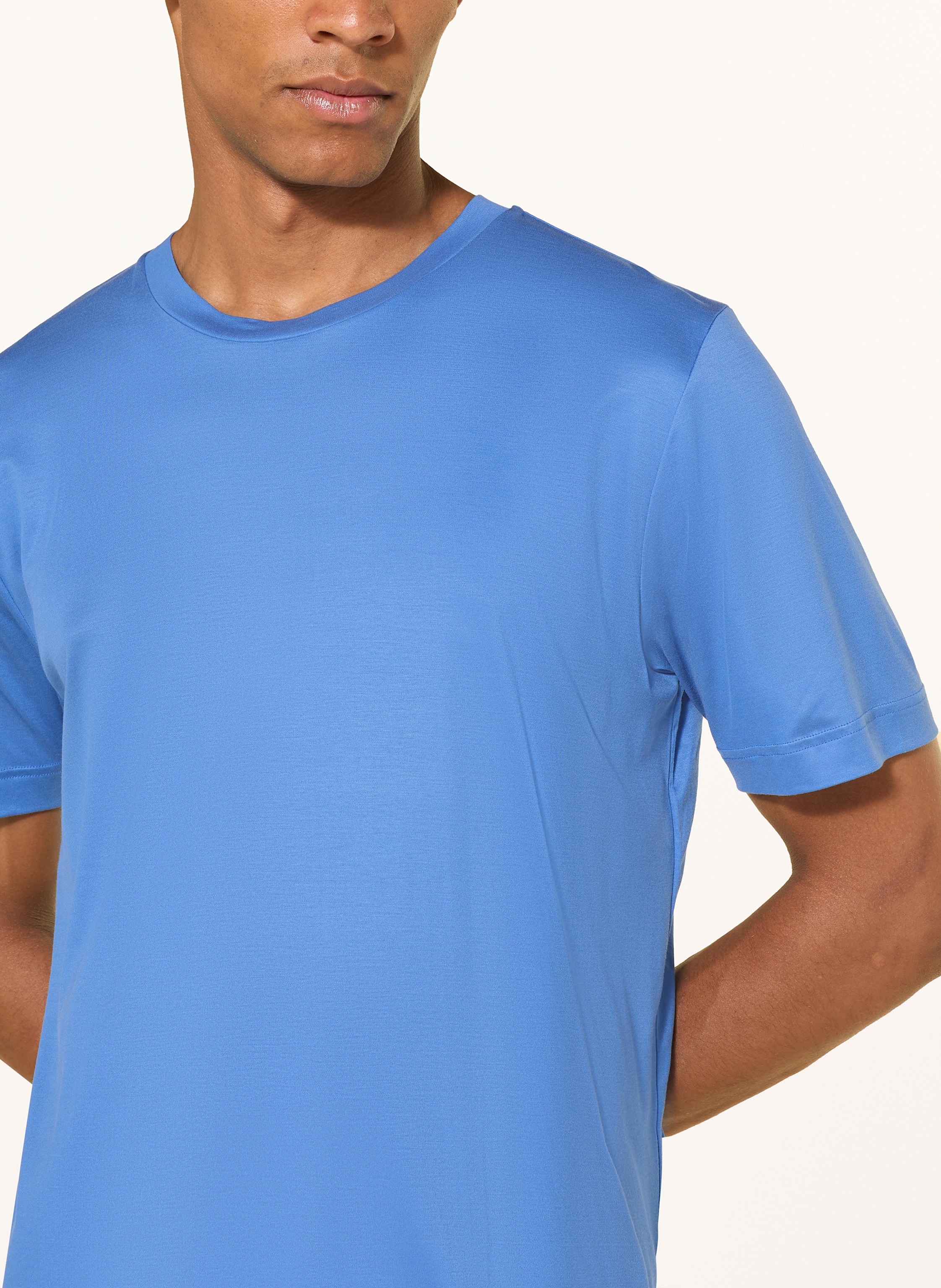 Thumbnail - Zimmerli Shorty-Schlafanzug Sustainable Luxury blau