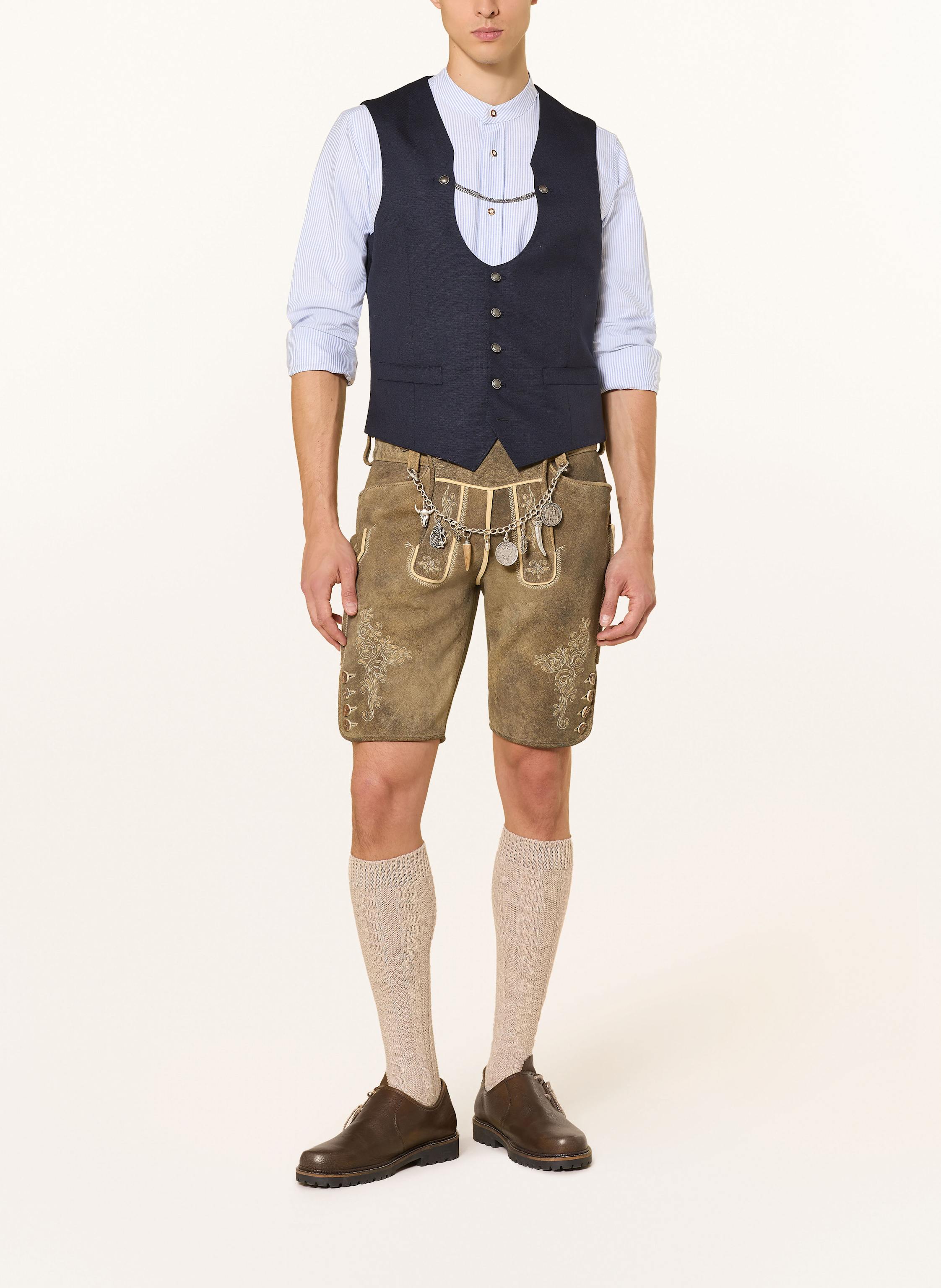 Thumbnail - du4 Trachtenhemd Hansi Regular Fit Mit Stehkragen blau