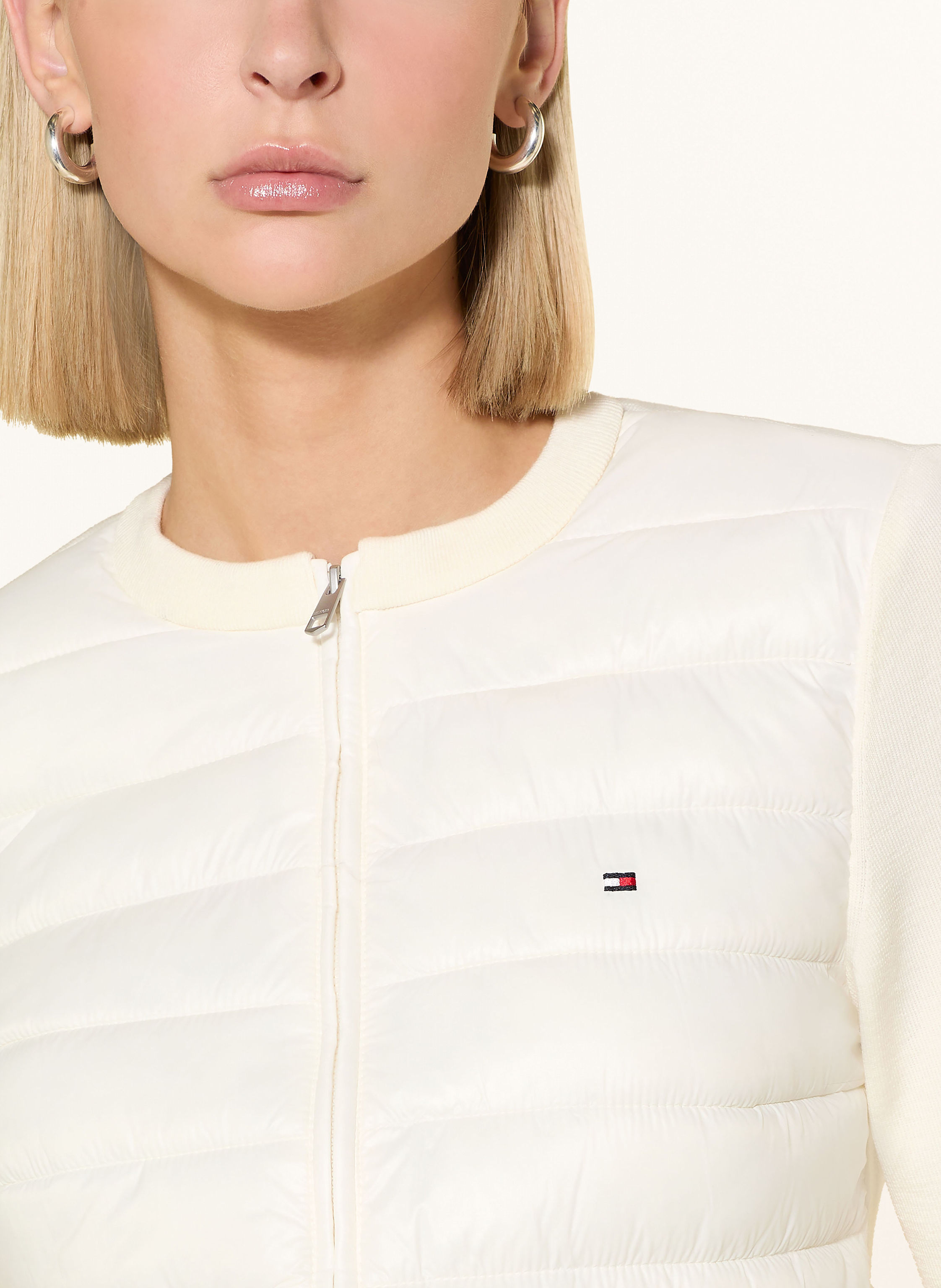 Thumbnail - Tommy Hilfiger Steppjacke Im Materialmix weiss