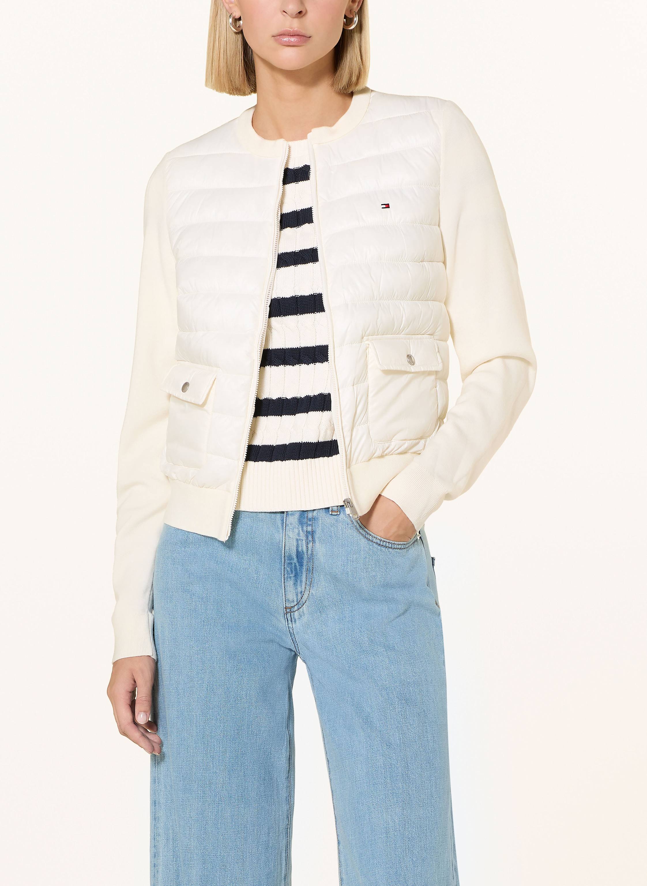 Thumbnail - Tommy Hilfiger Steppjacke Im Materialmix weiss