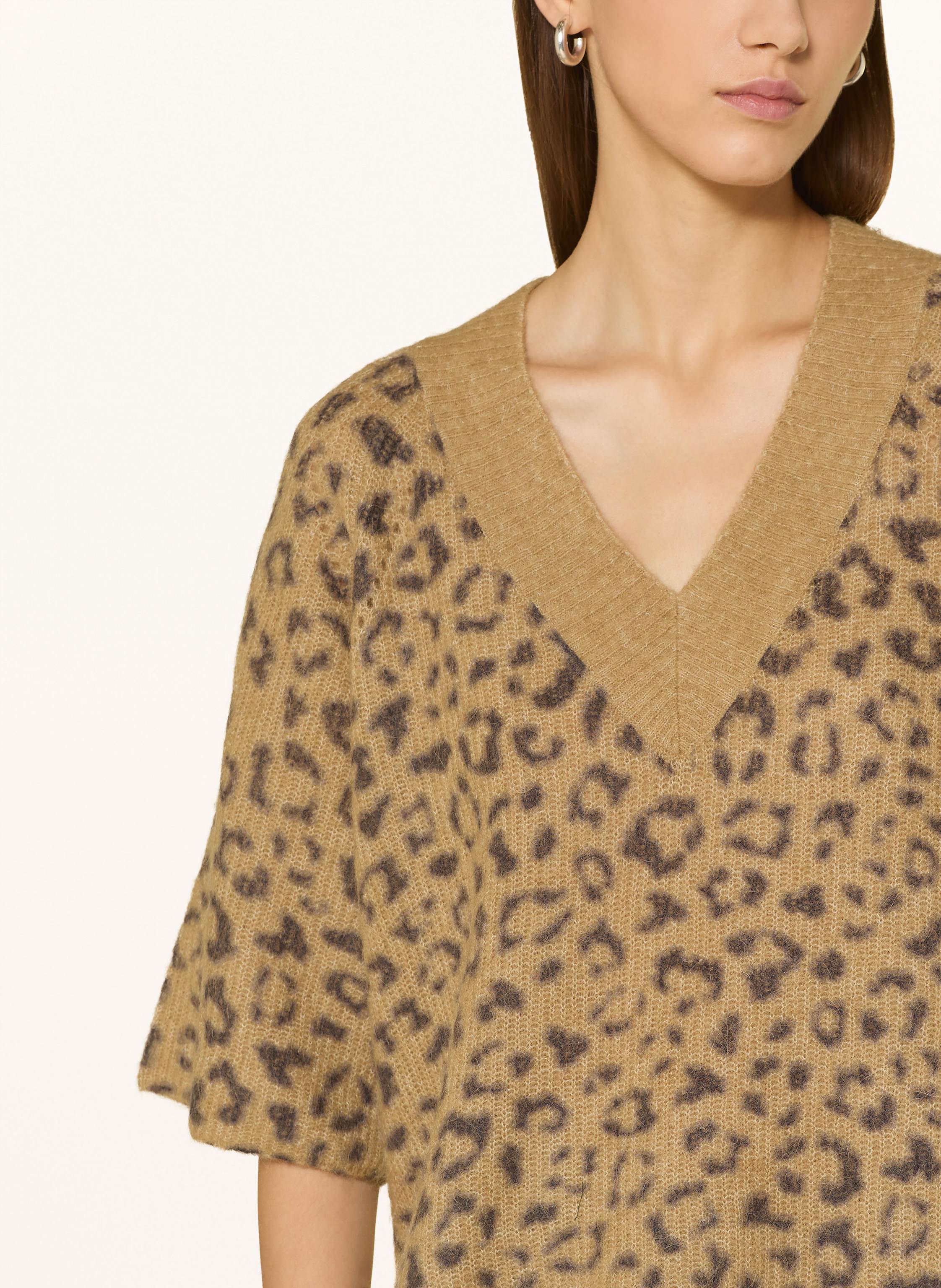 Thumbnail - Mos Mosh Oversized-Pullover Mmtaci Mit 3/4-Arm beige
