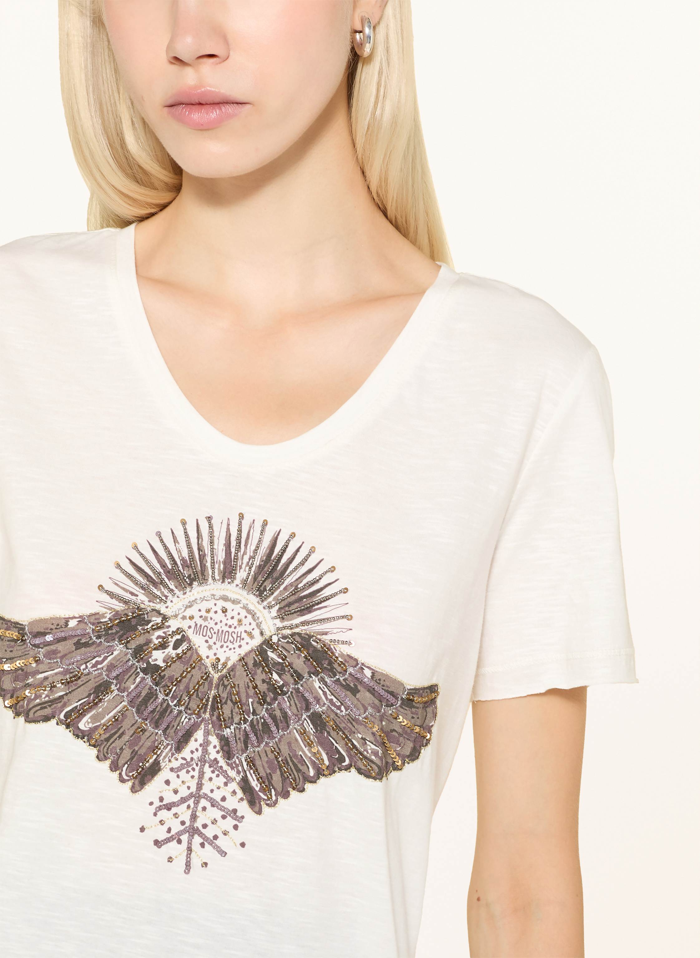 Thumbnail - Mos Mosh T-Shirt Mmnadine Mit Schmuckperlen Und Pailletten weiss