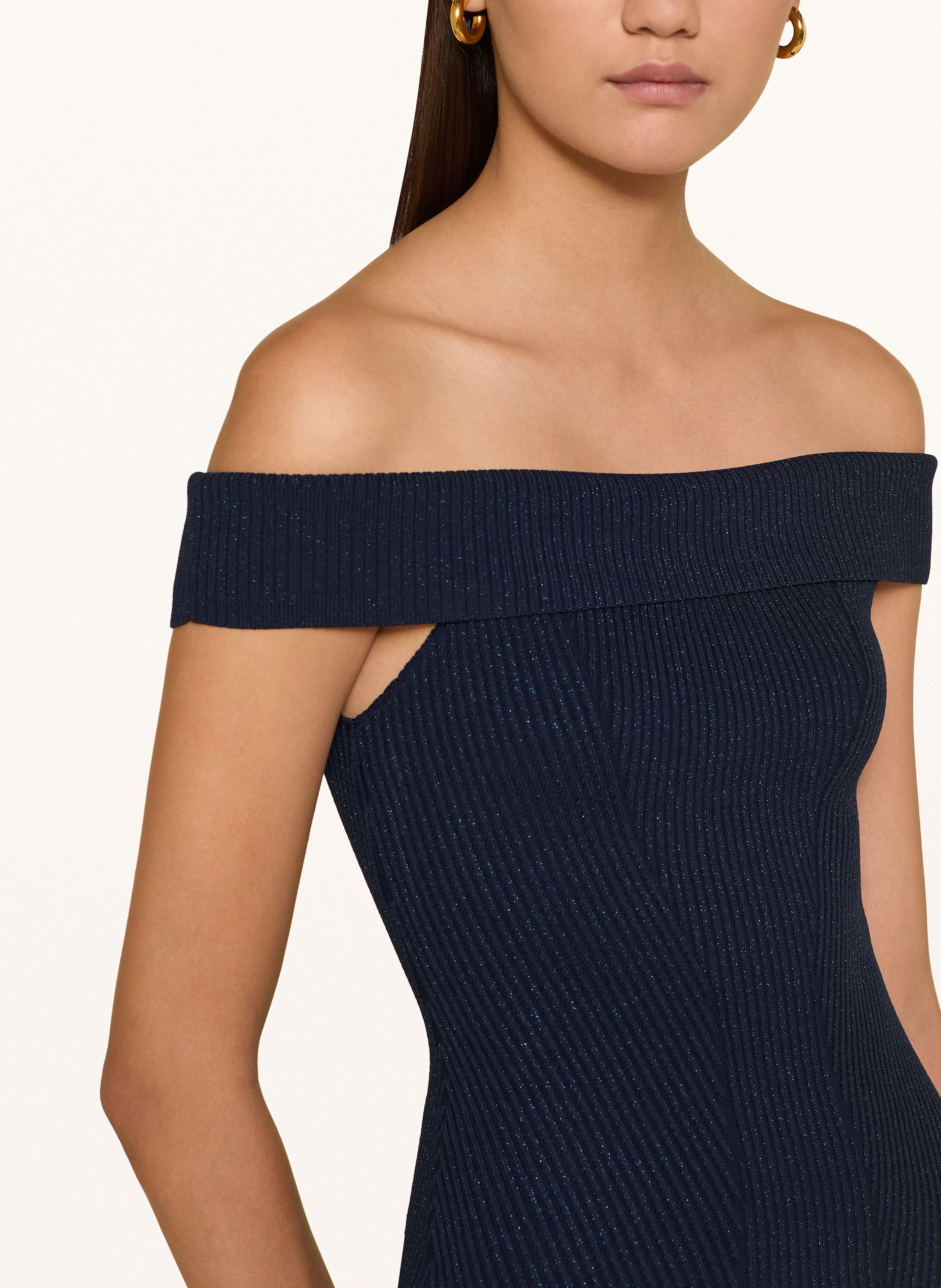 Thumbnail - Retrofête Strickkleid Erica blau