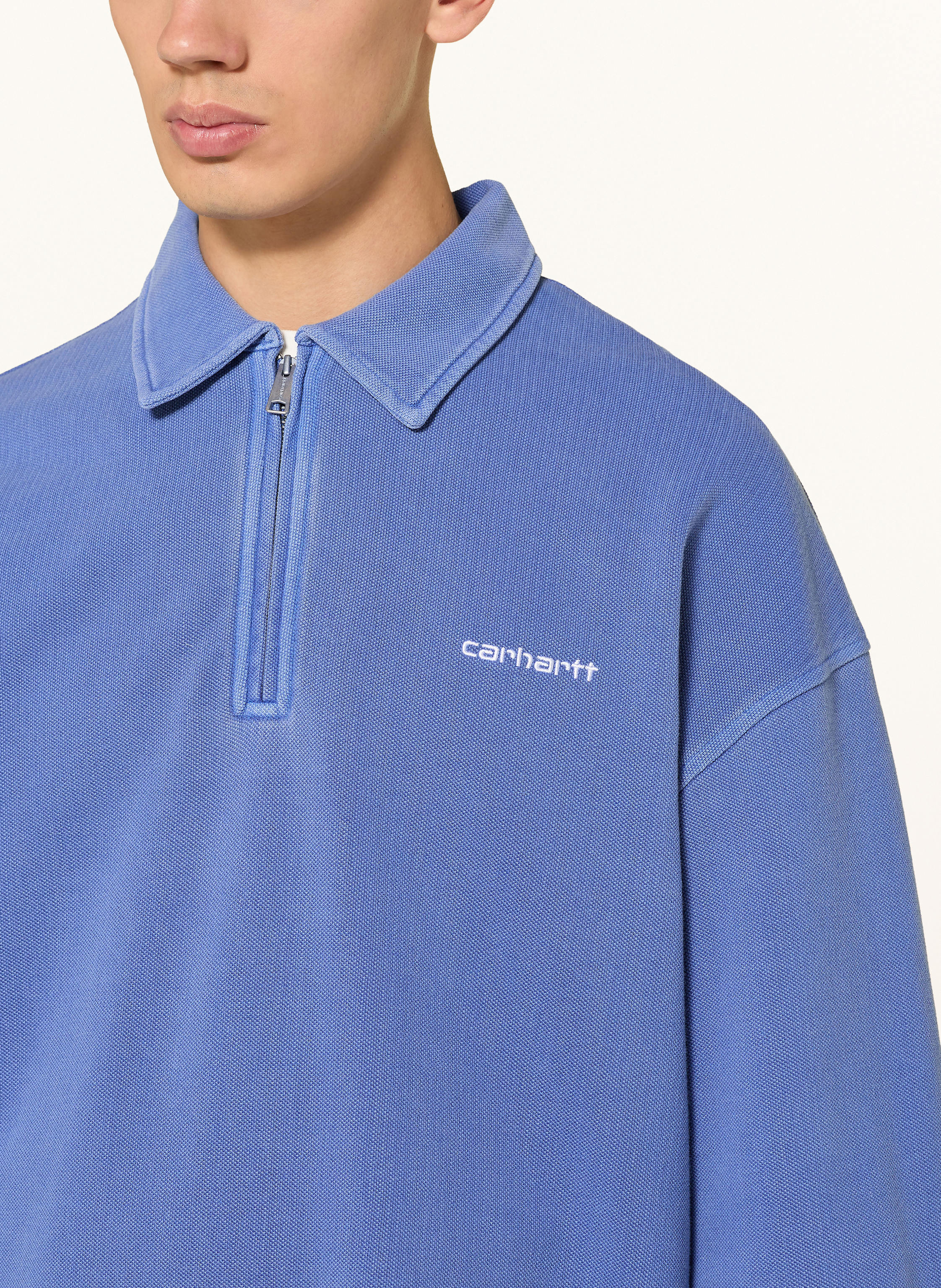 Thumbnail - Carhartt Wip Sweat-Troyer Script blau