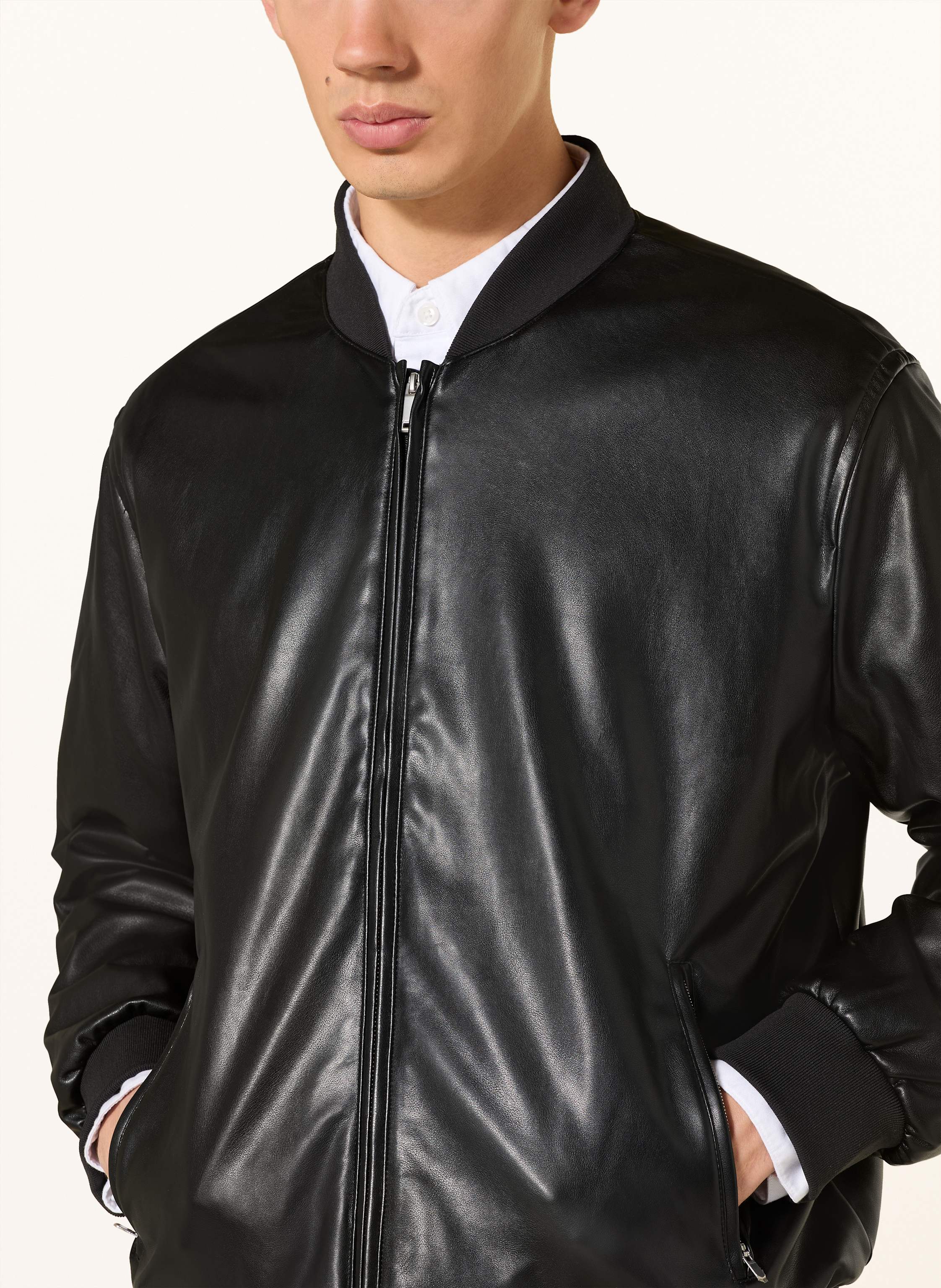 Thumbnail - Calvin Klein Jeans Blouson In Lederoptik schwarz