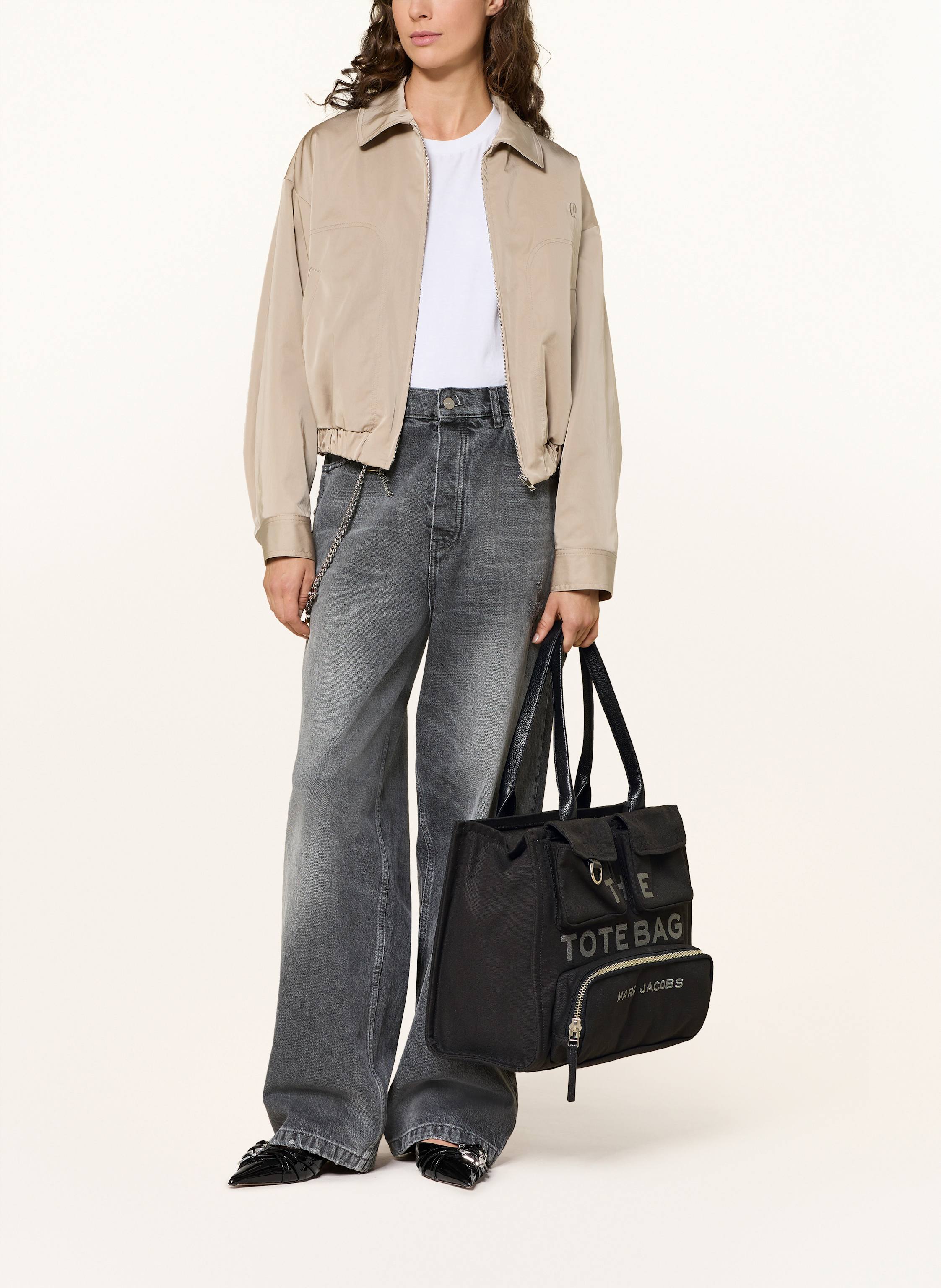 Thumbnail - Marc Jacobs Shopper The Large Cargo Canvas Tote Bag schwarz