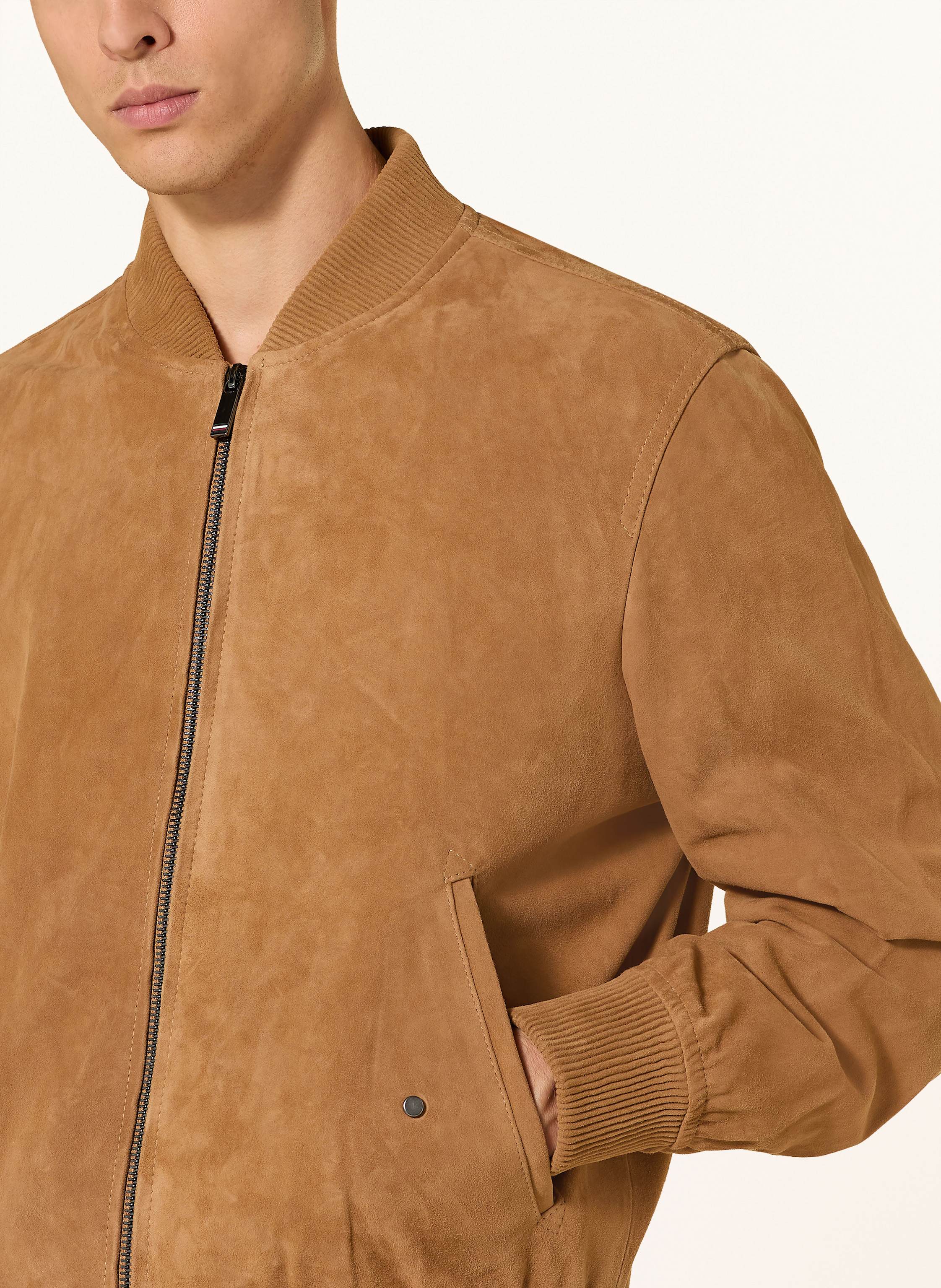 Thumbnail - Tommy Hilfiger Lederblouson blau
