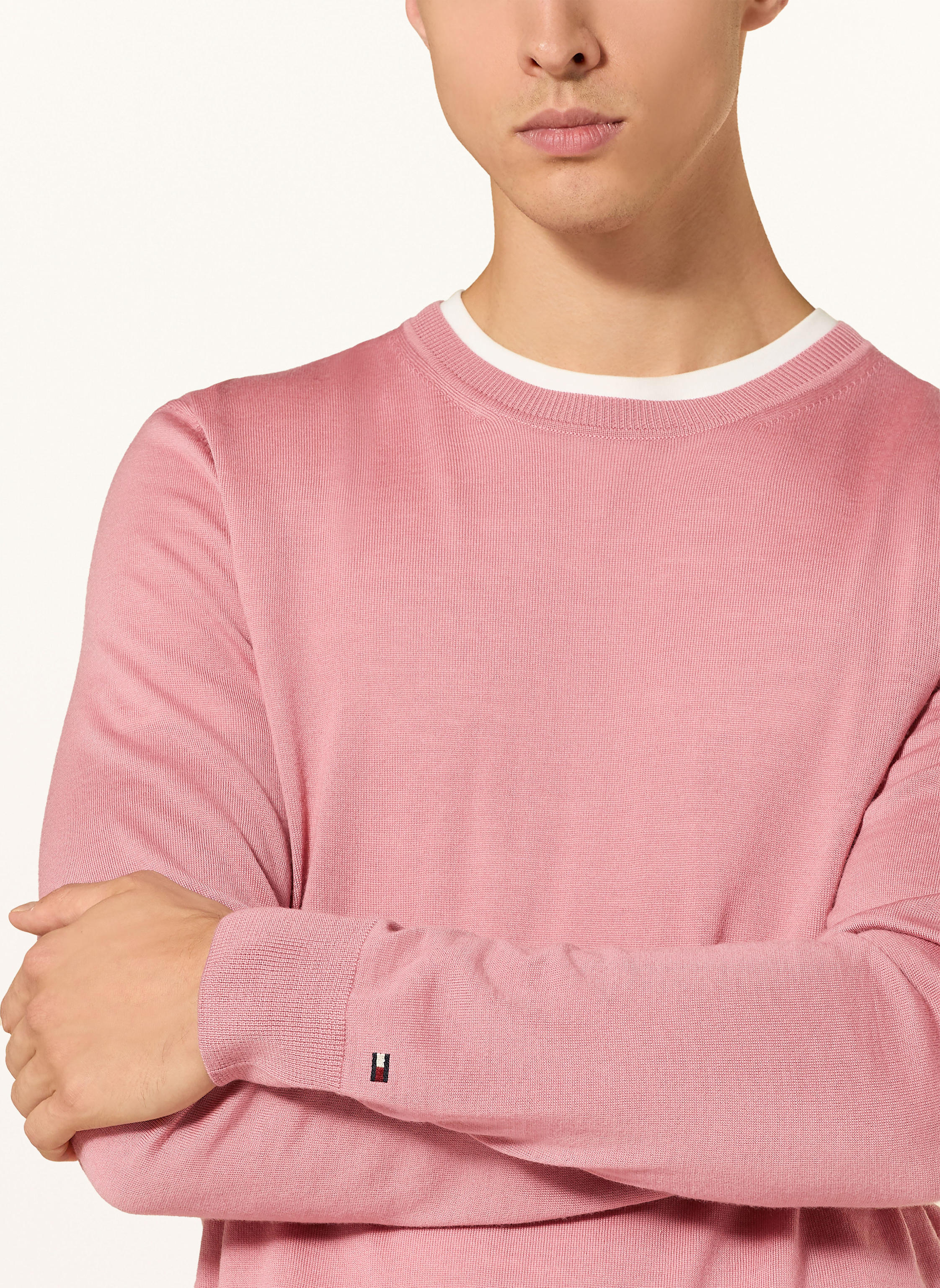 Thumbnail - Tommy Hilfiger Pullover Aus Merinowolle rosa