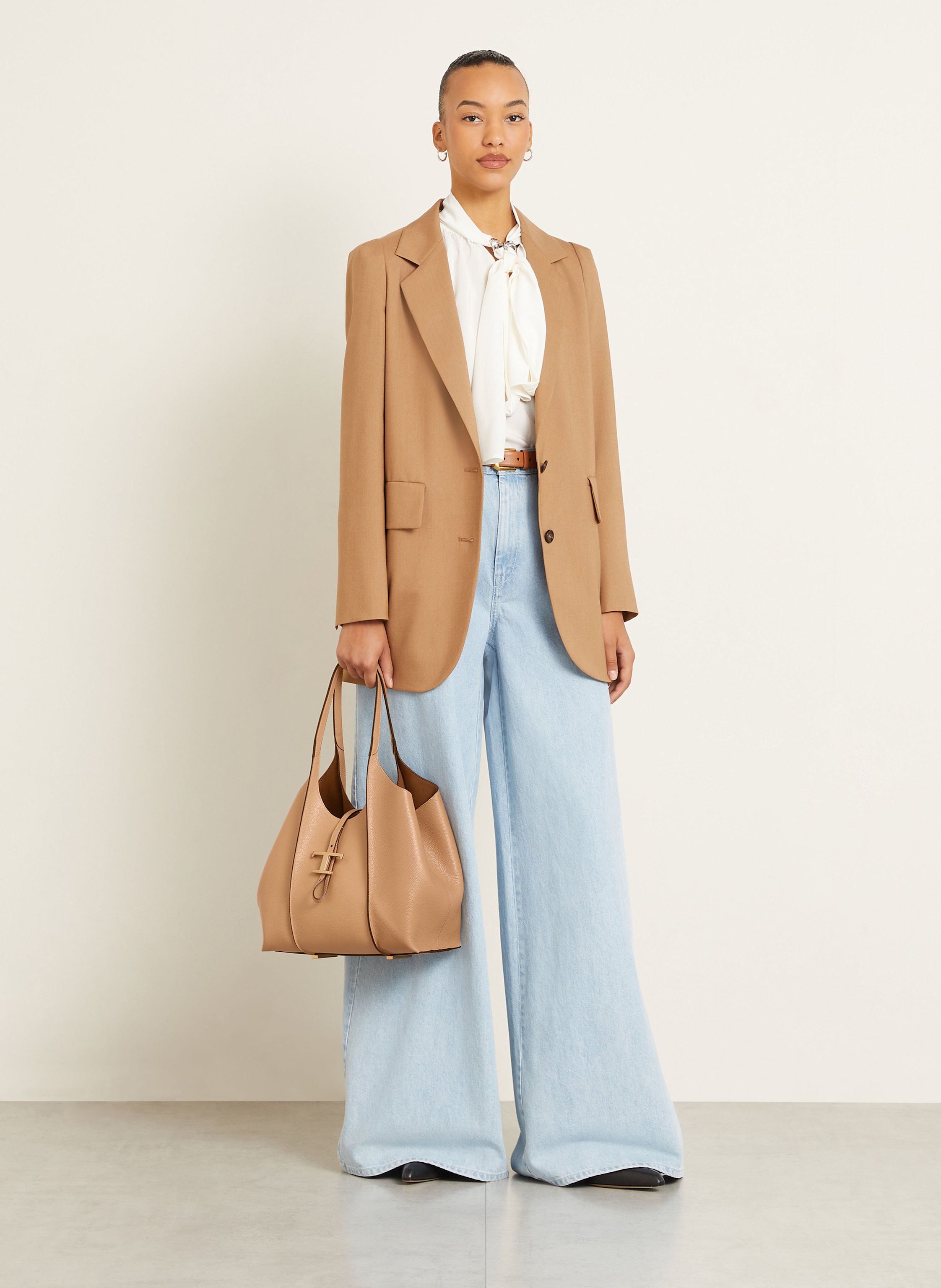 Thumbnail - Tod's Hobo-Bag Mit Pouch beige