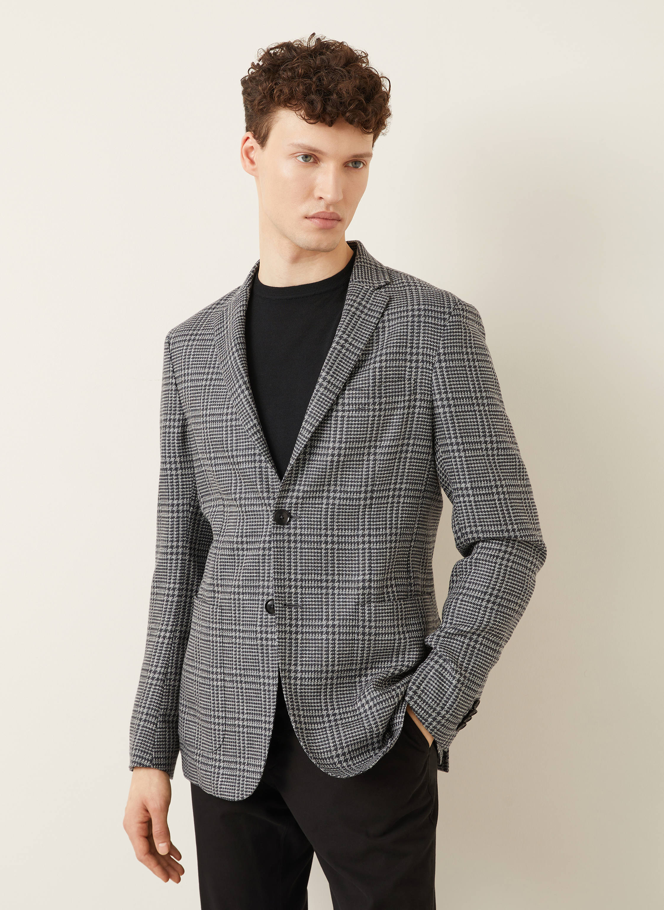 Thumbnail - Zegna Sakko Extra Slim Fit Mit Seide schwarz