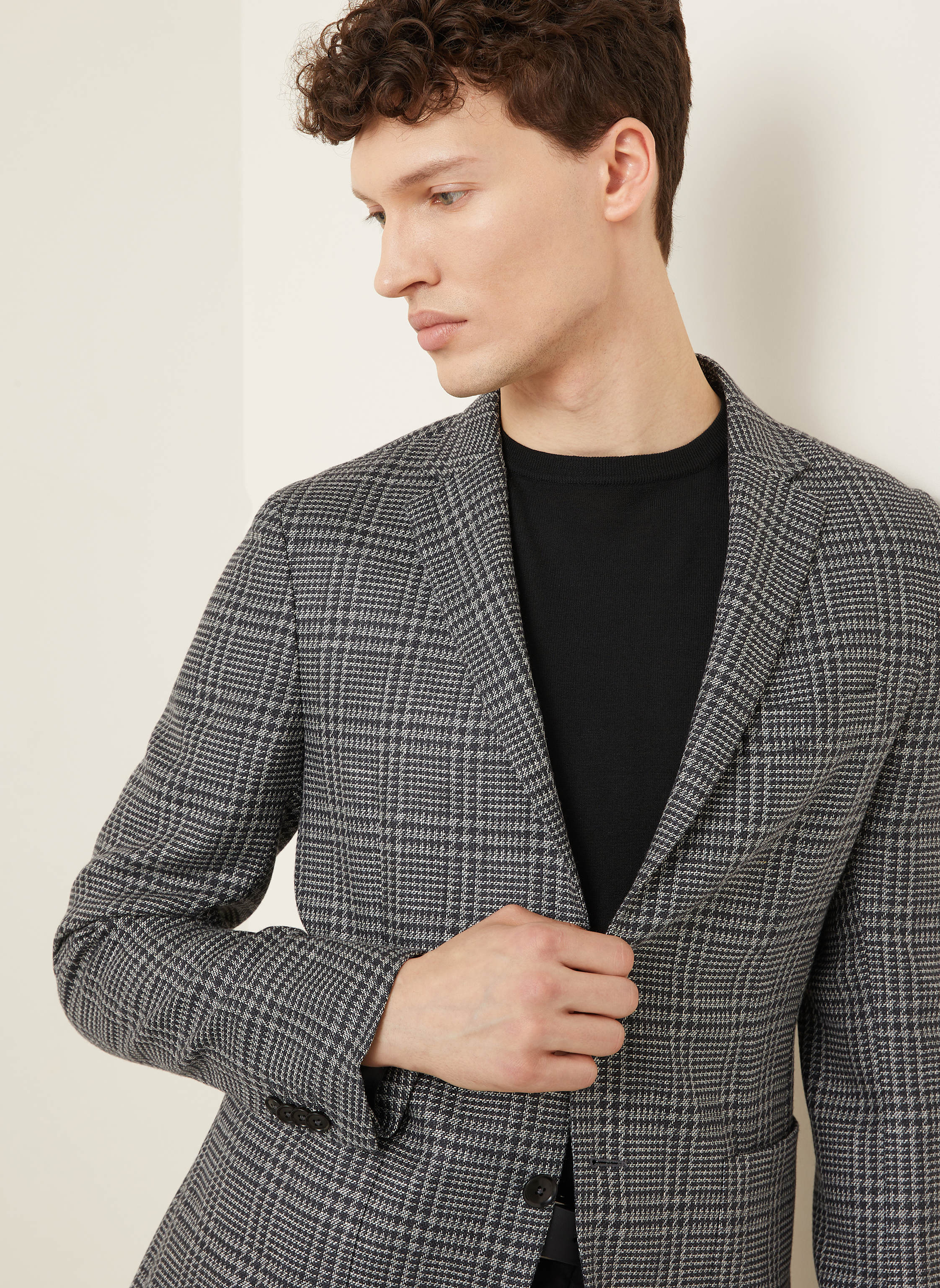 Thumbnail - Zegna Sakko Extra Slim Fit Mit Seide schwarz