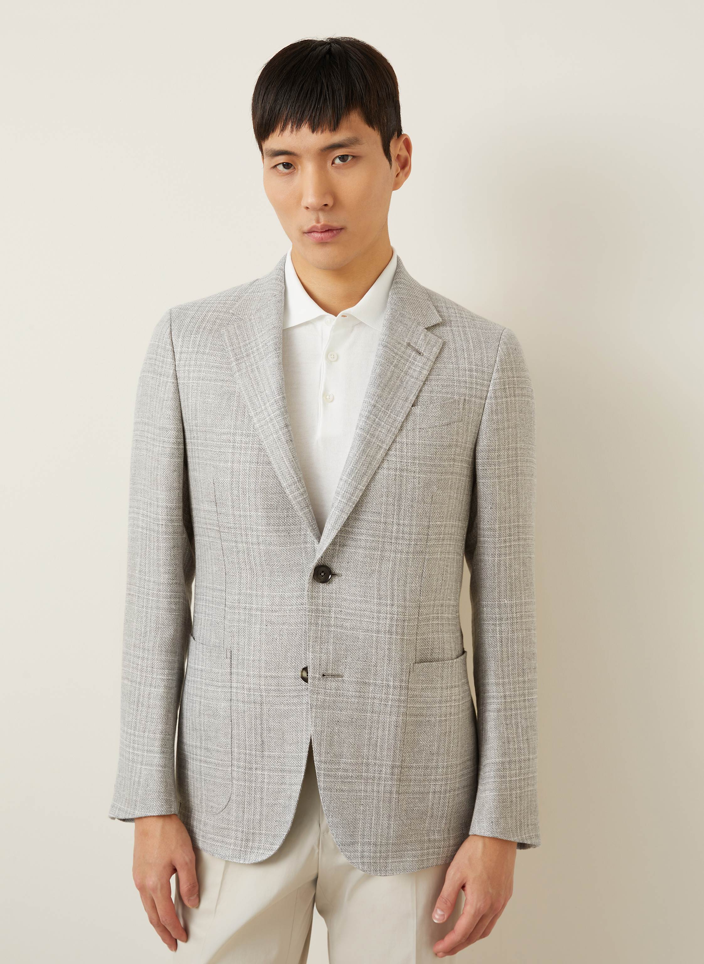 Thumbnail - Zegna Leinensakko Extra Slim Fit grau
