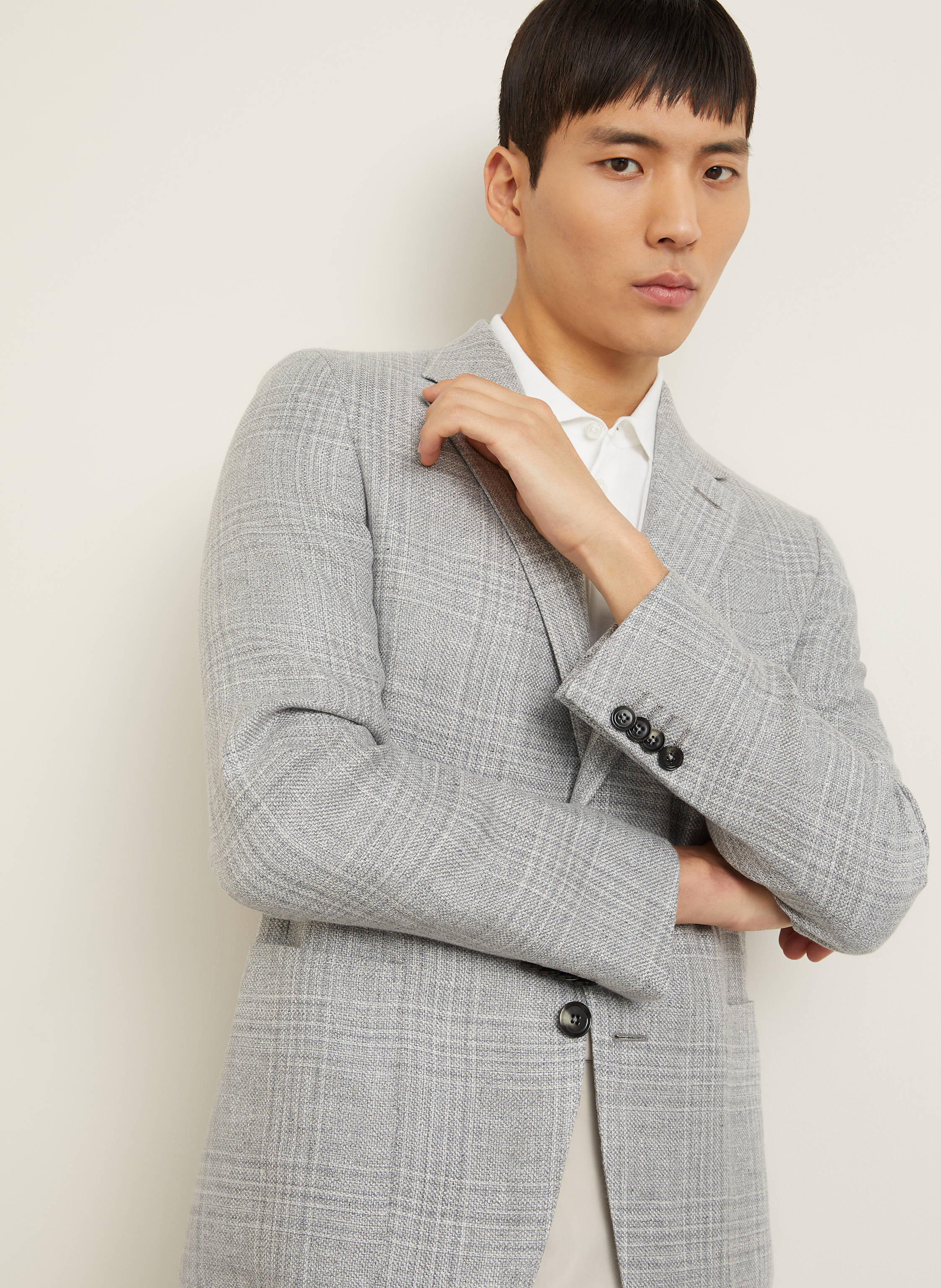 Thumbnail - Zegna Leinensakko Extra Slim Fit grau