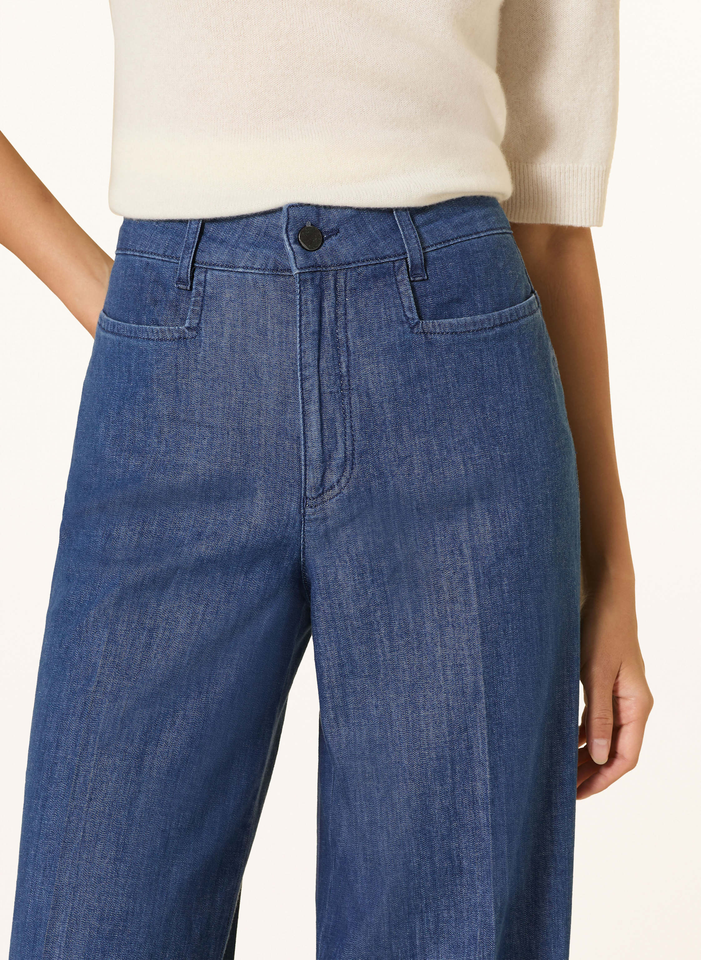 Thumbnail - Oui Wide Leg Jeans blau