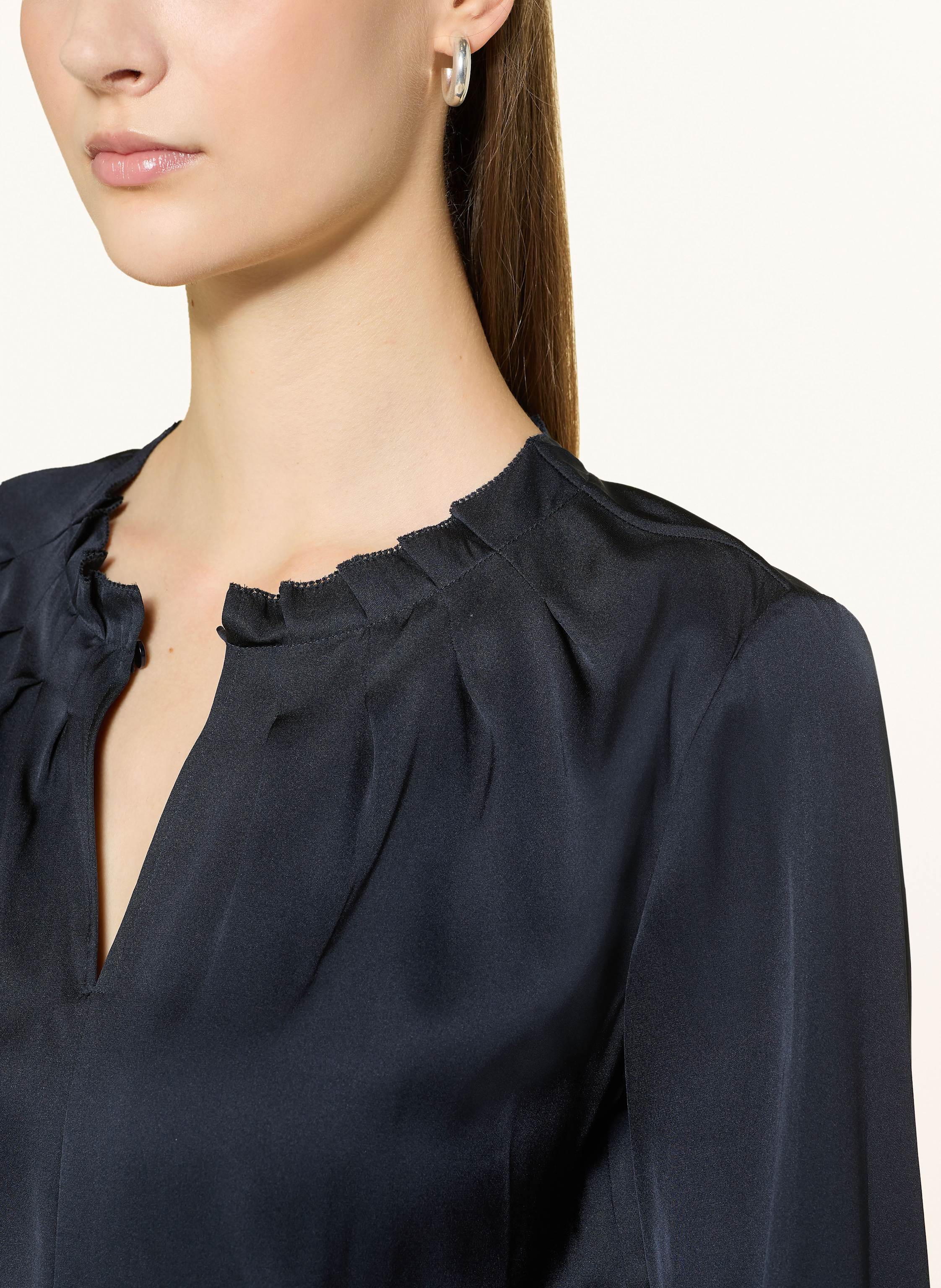 Thumbnail - Boss Blusenshirt banorah1 Aus Seide blau