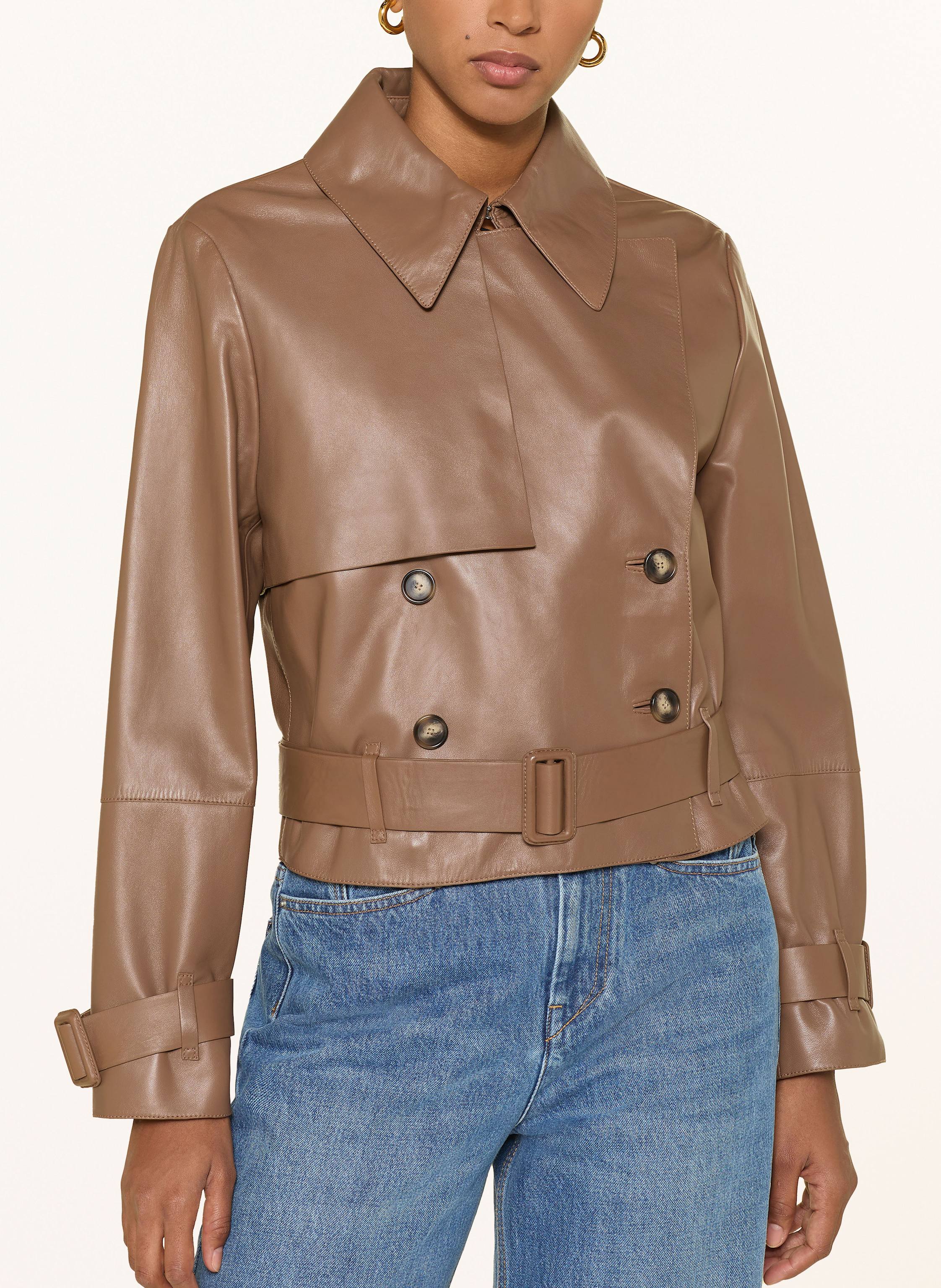 Thumbnail - Boss Lederjacke Satela braun