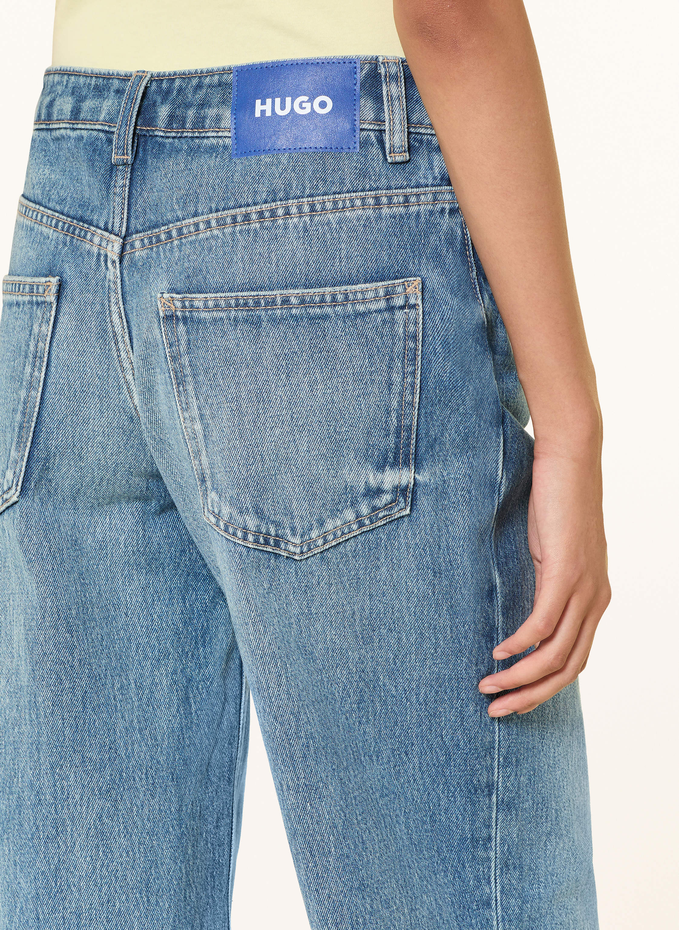 Thumbnail - Hugo Blue Wide Leg Jeans Gamala blau