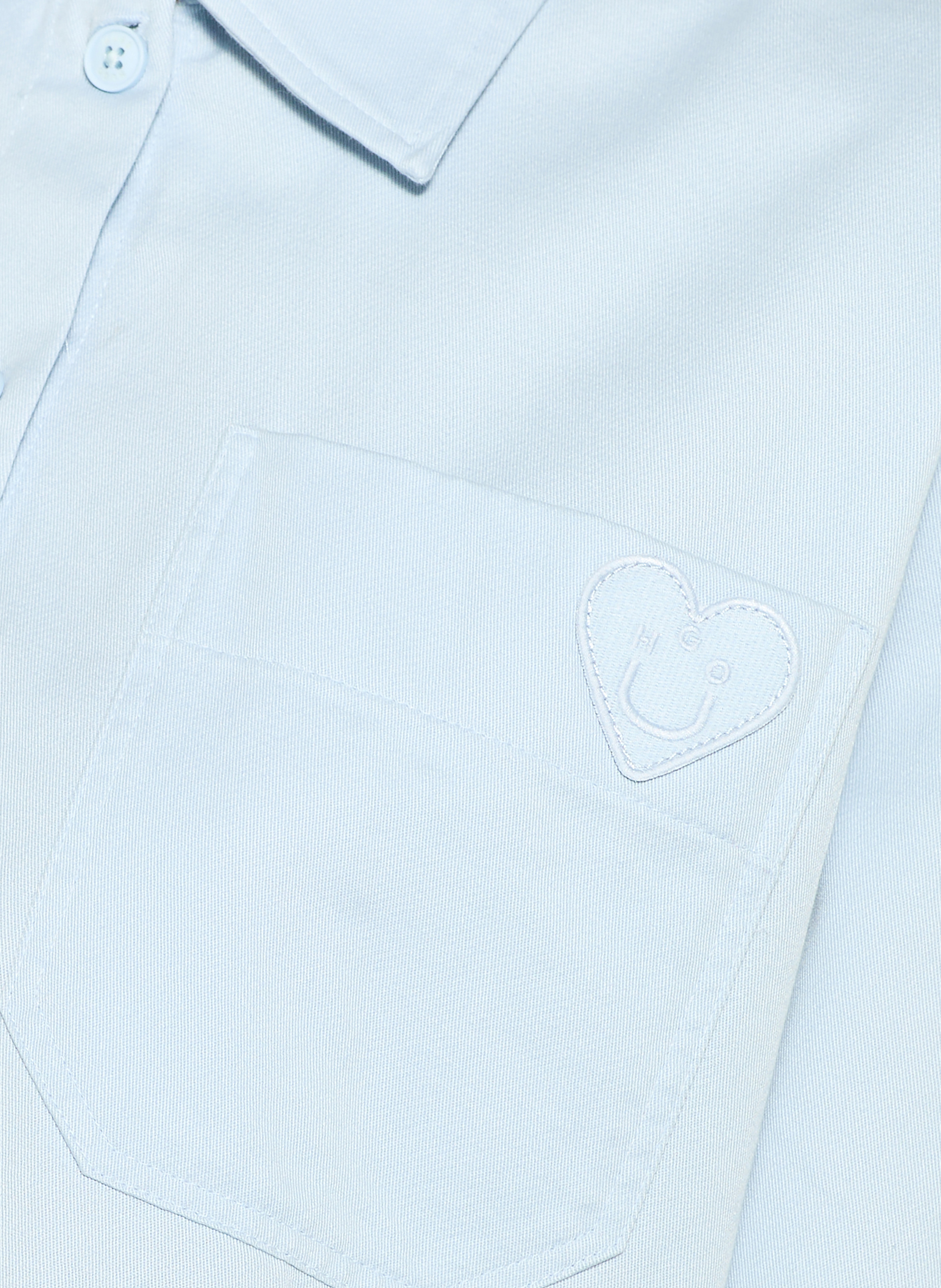 Thumbnail - Hugo Blue Cropped-Hemdbluse Edia blau