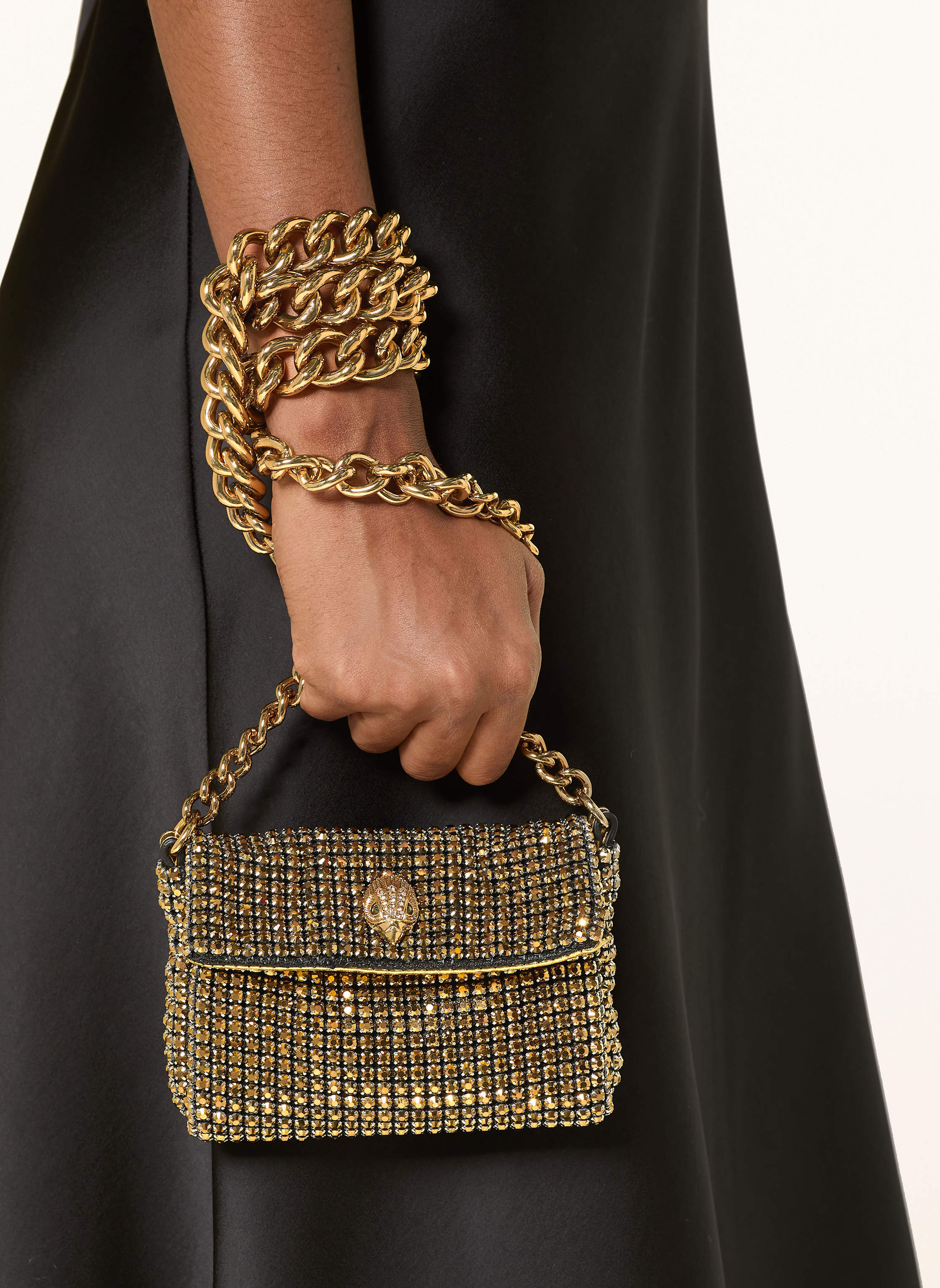 Thumbnail - Kurt Geiger Micro Bag Mit Schmucksteinen gold