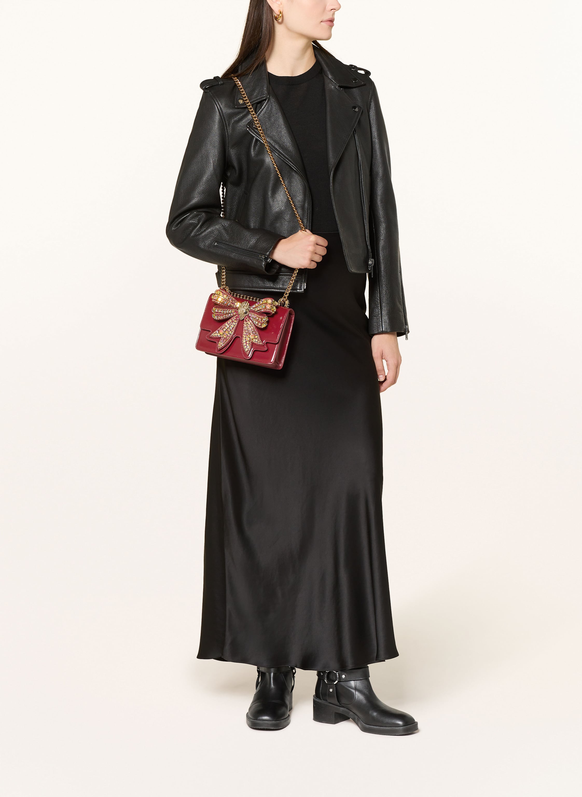 Thumbnail - Kurt Geiger Umhängetasche Bow Shoreditch Small Mit Schmucksteinen rot