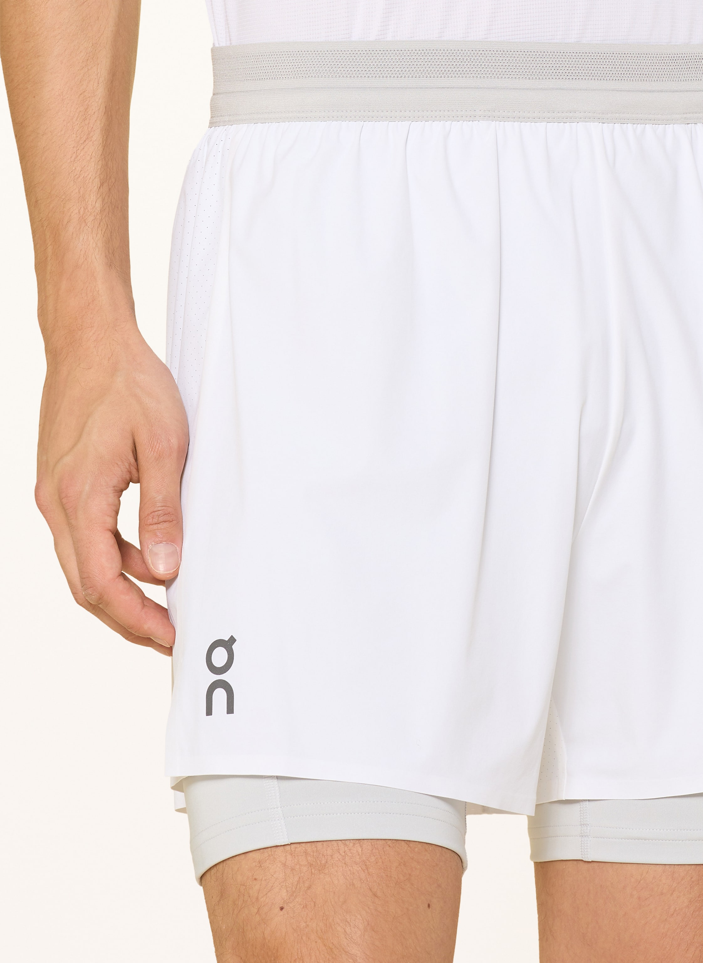 Thumbnail - On 2-In-1-Laufshorts Performance weiss