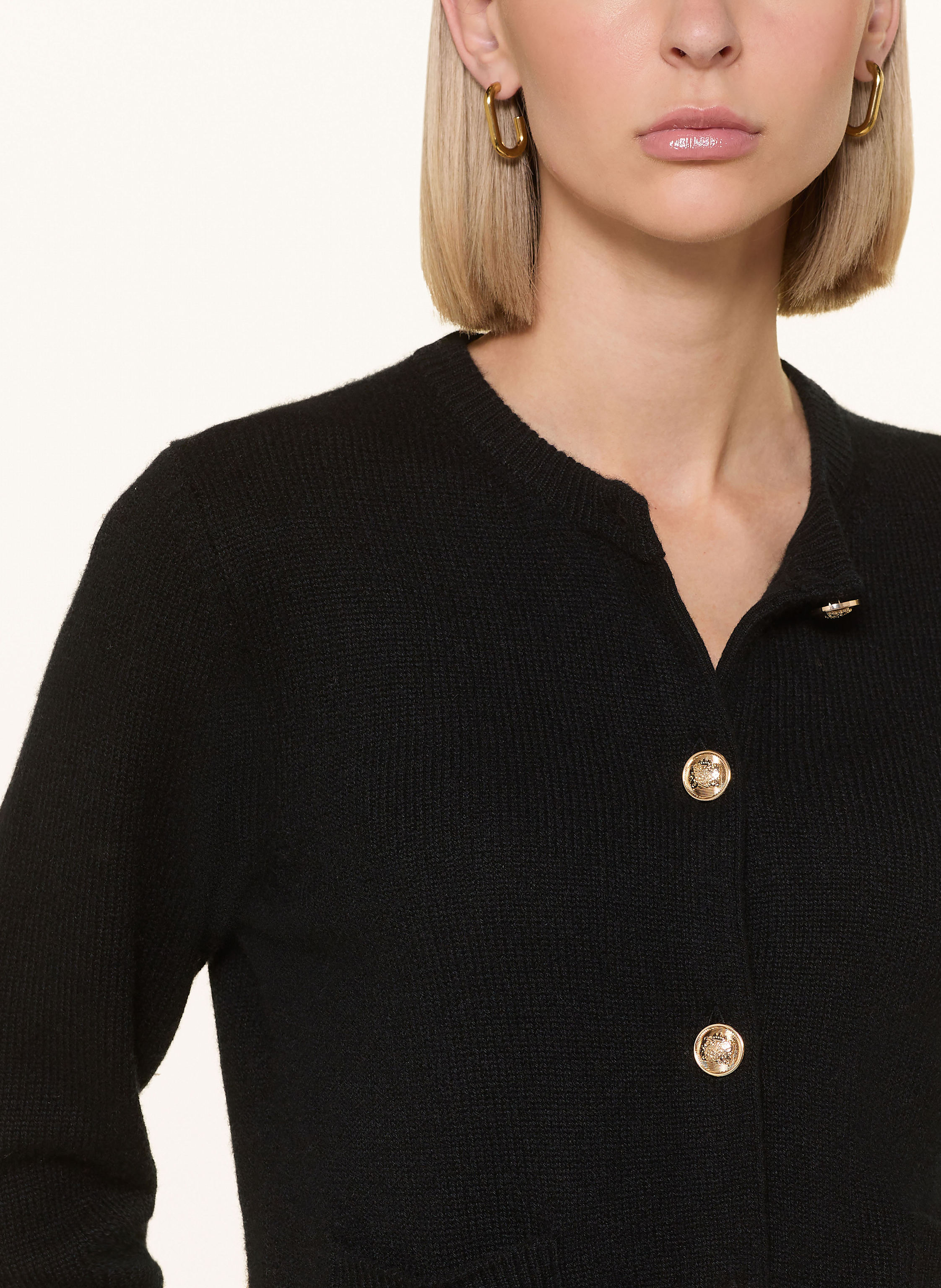 Thumbnail - Darling Harbour Strickjacke Aus Cashmere schwarz