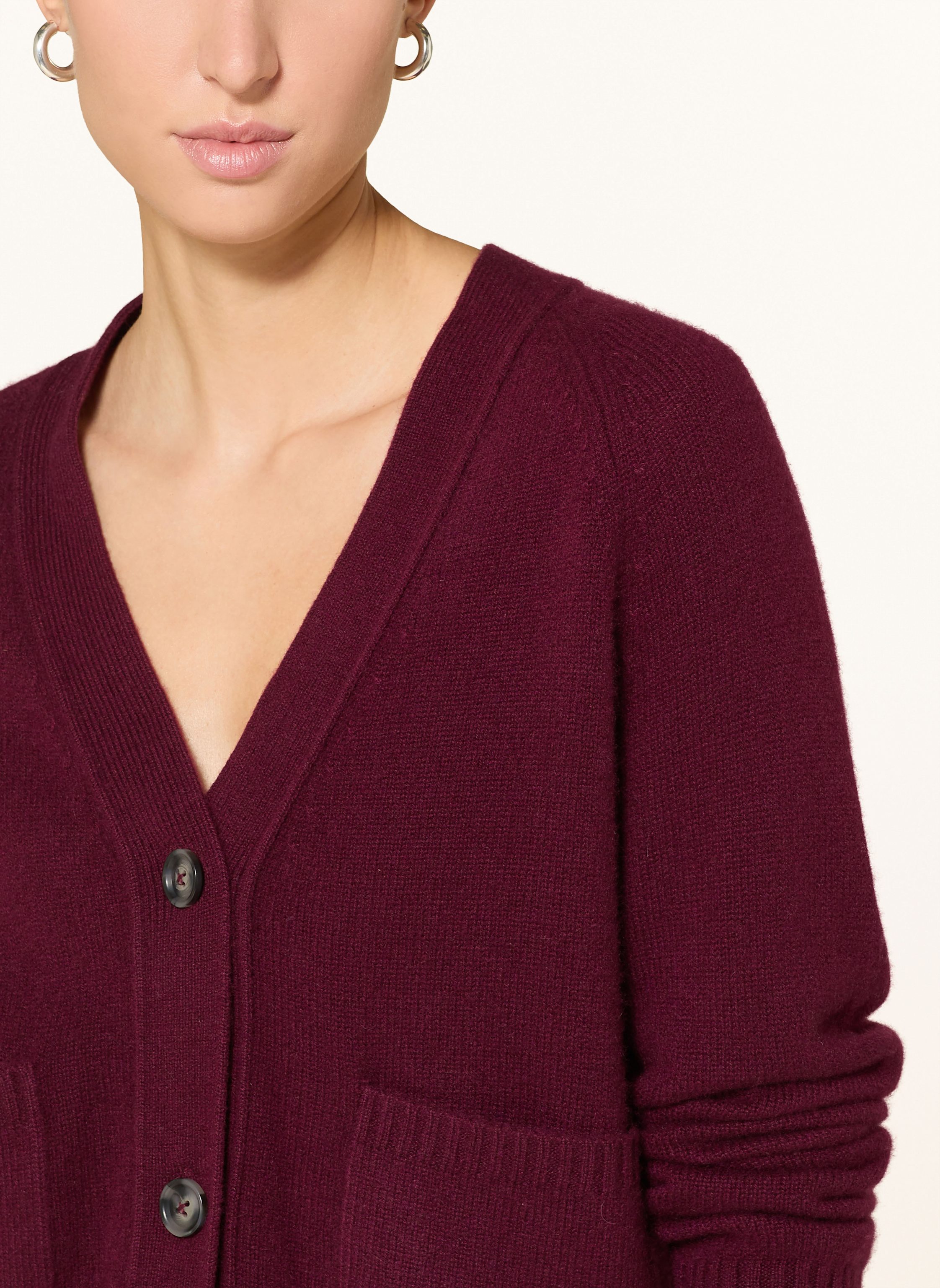 Thumbnail - Darling Harbour Strickjacke Aus Cashmere rot