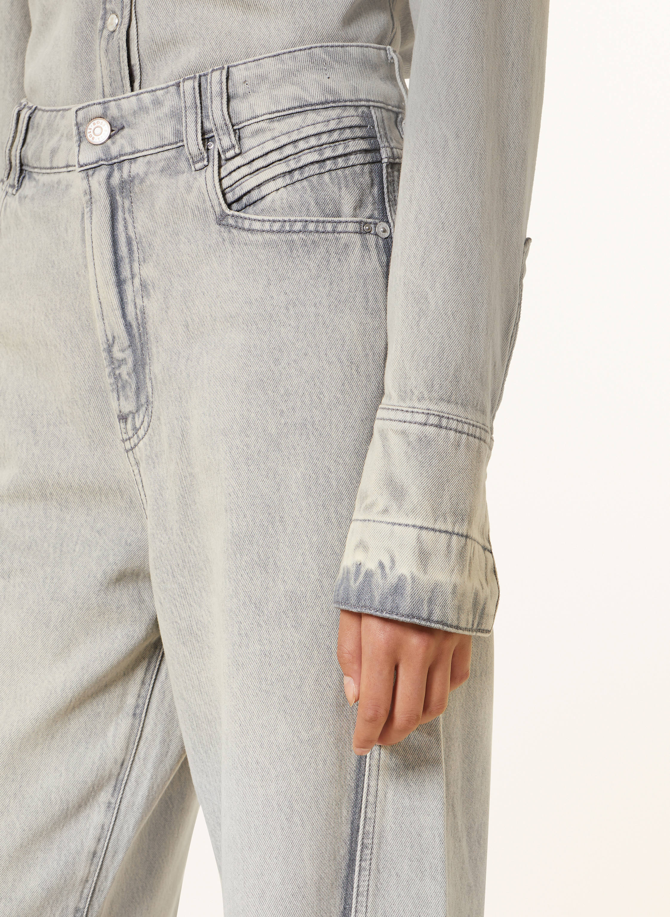 Thumbnail - Boss Wide Leg Jeans Marlene grau