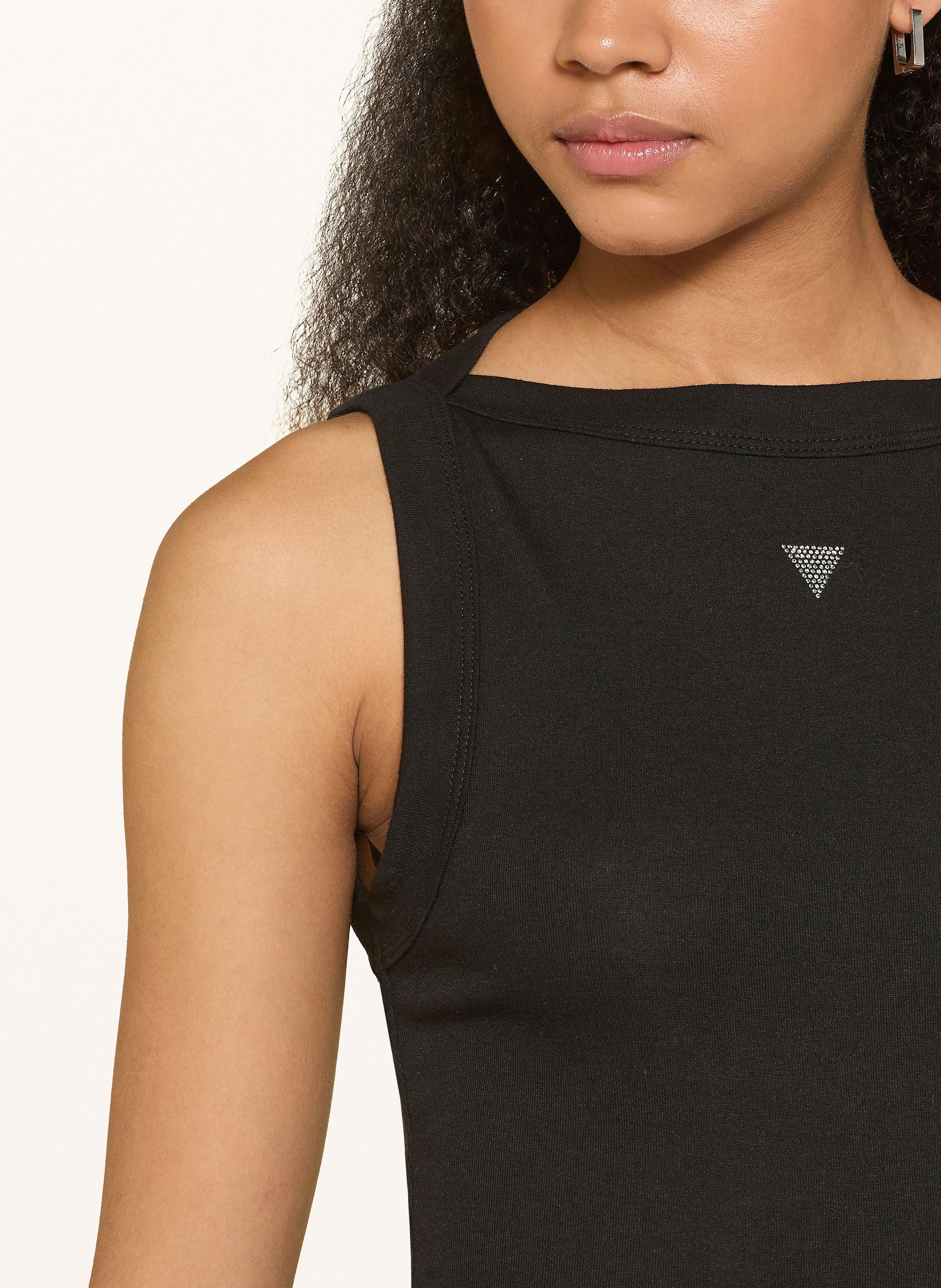 Thumbnail - Guess Top Tina Mit Schmucksteinen schwarz