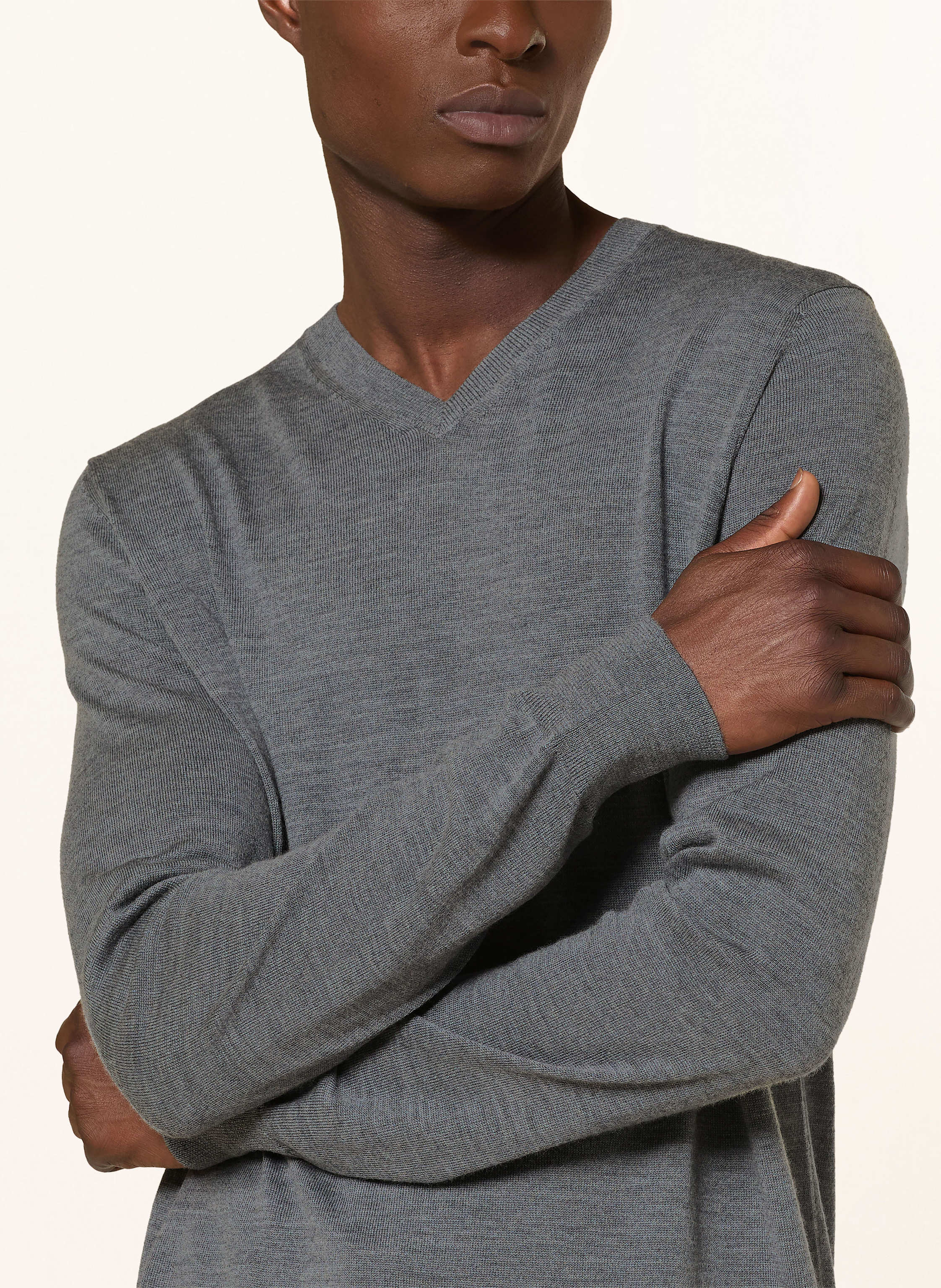 Thumbnail - Strokesman's Pullover Aus Merinowolle grau