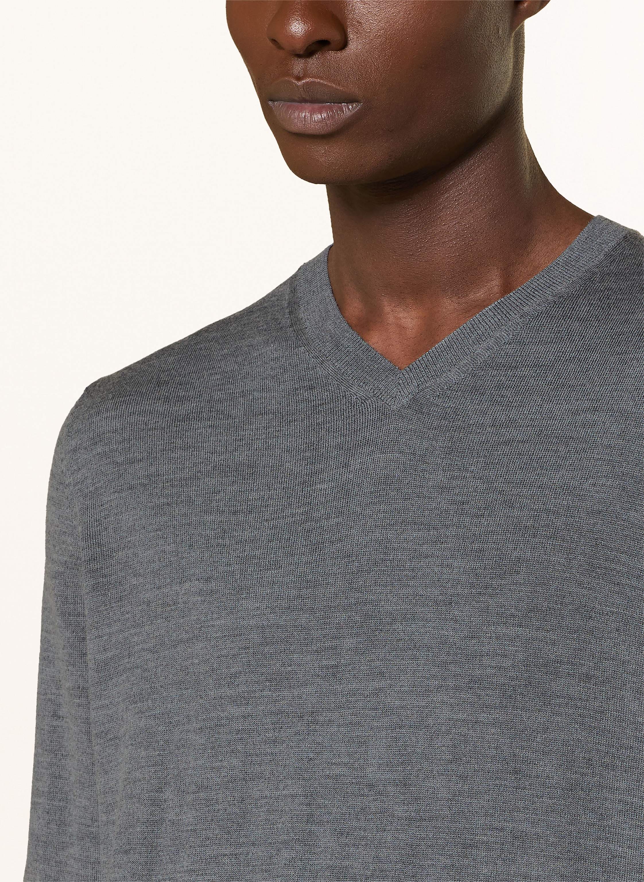 Thumbnail - Strokesman's Pullover Aus Merinowolle grau