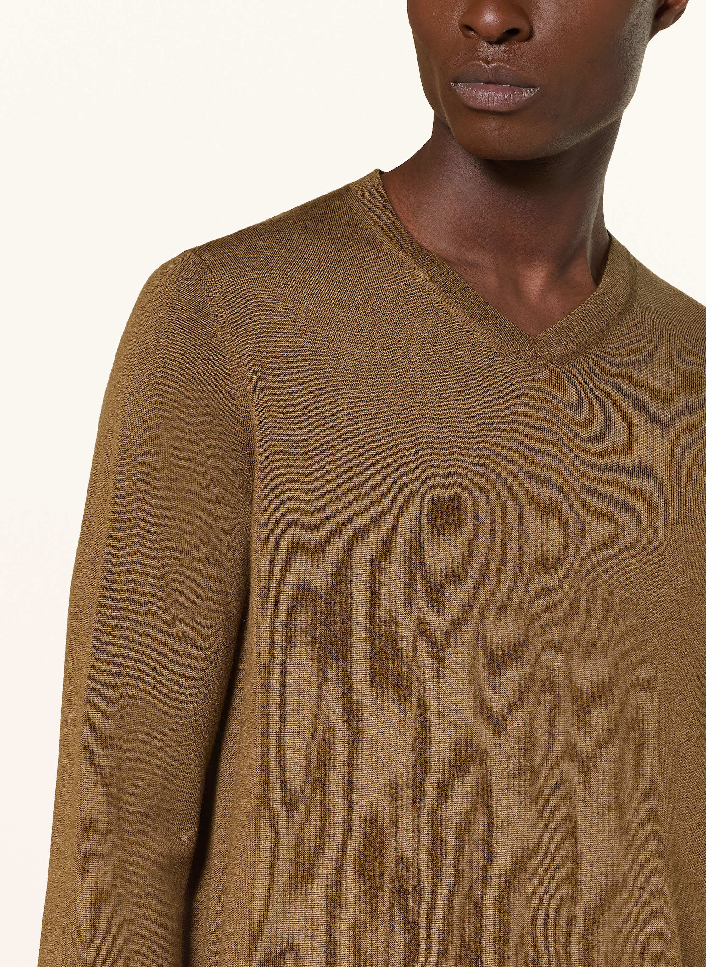 Thumbnail - Strokesman's Pullover Aus Merinowolle braun