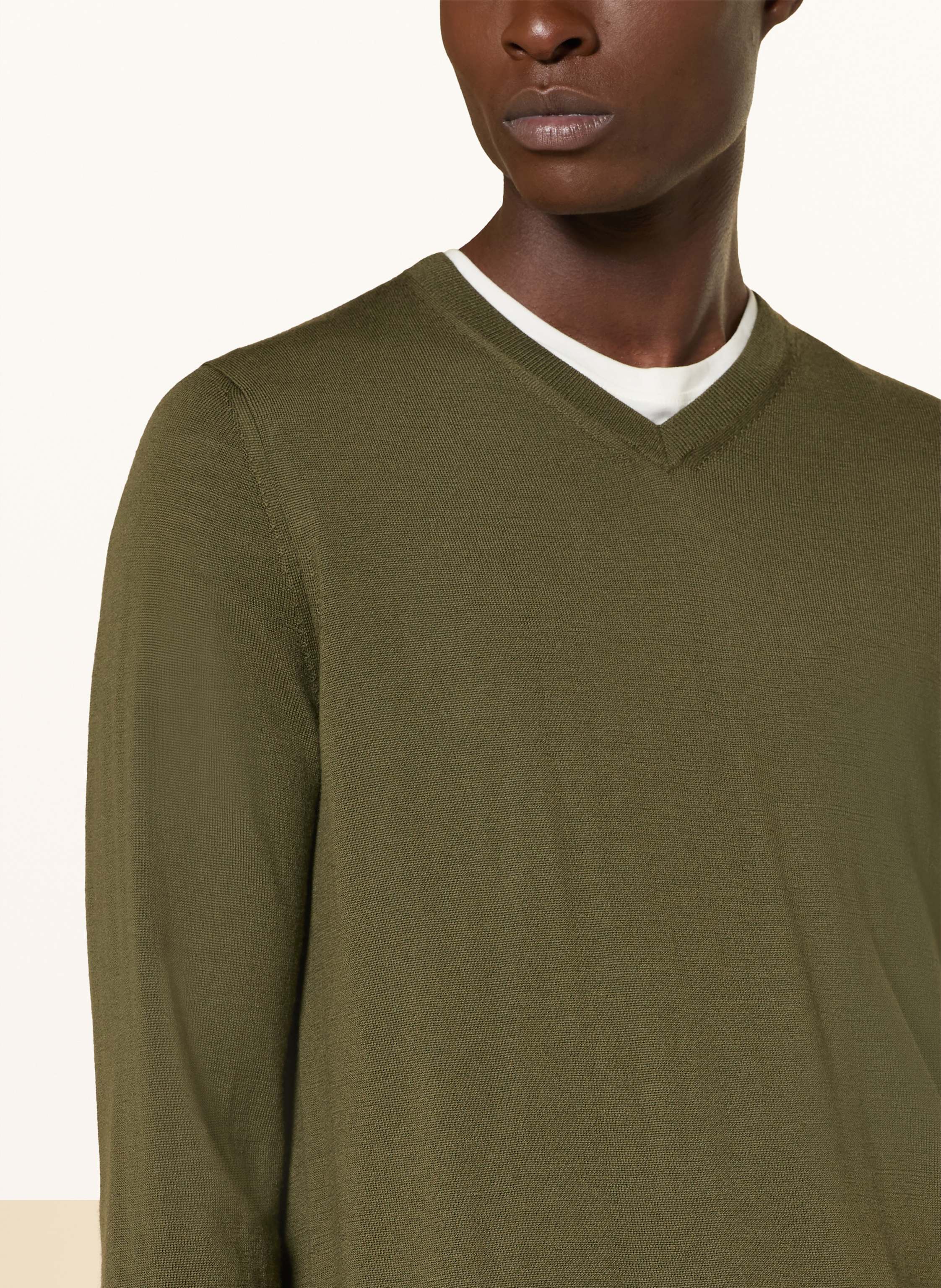 Thumbnail - Strokesman's Pullover Aus Merinowolle gruen