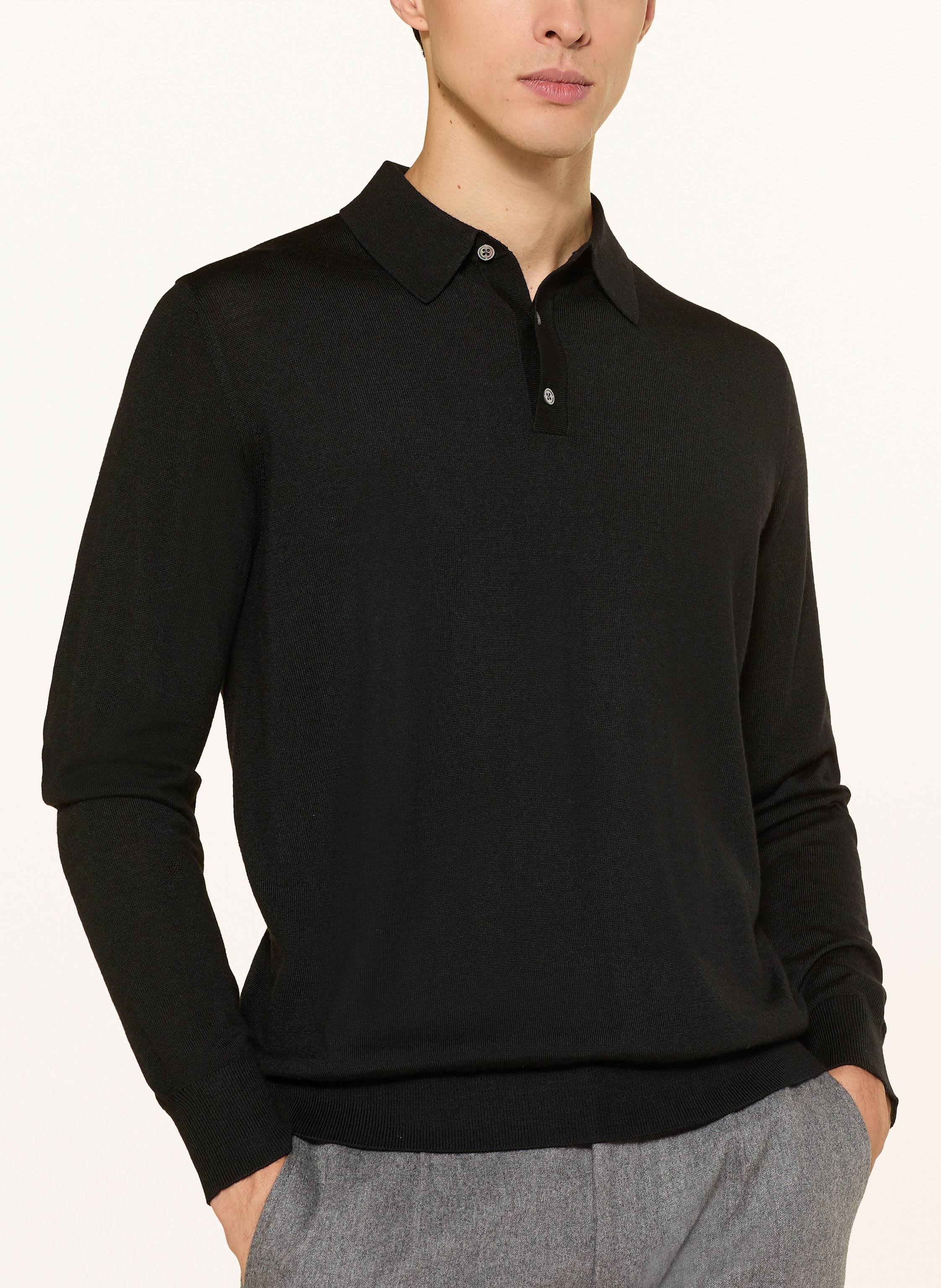 Thumbnail - Strokesman's Strick-Poloshirt schwarz