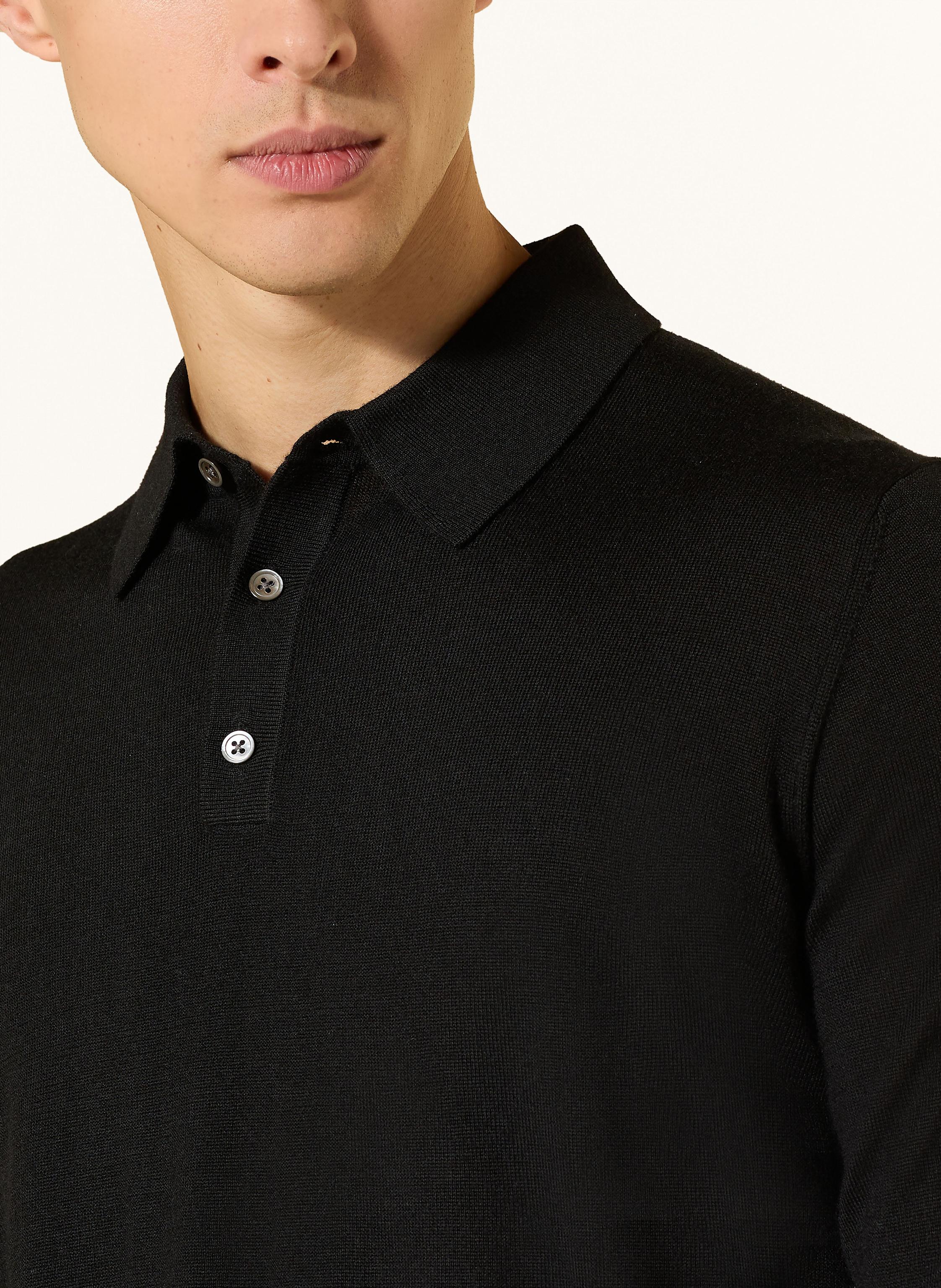 Thumbnail - Strokesman's Strick-Poloshirt schwarz