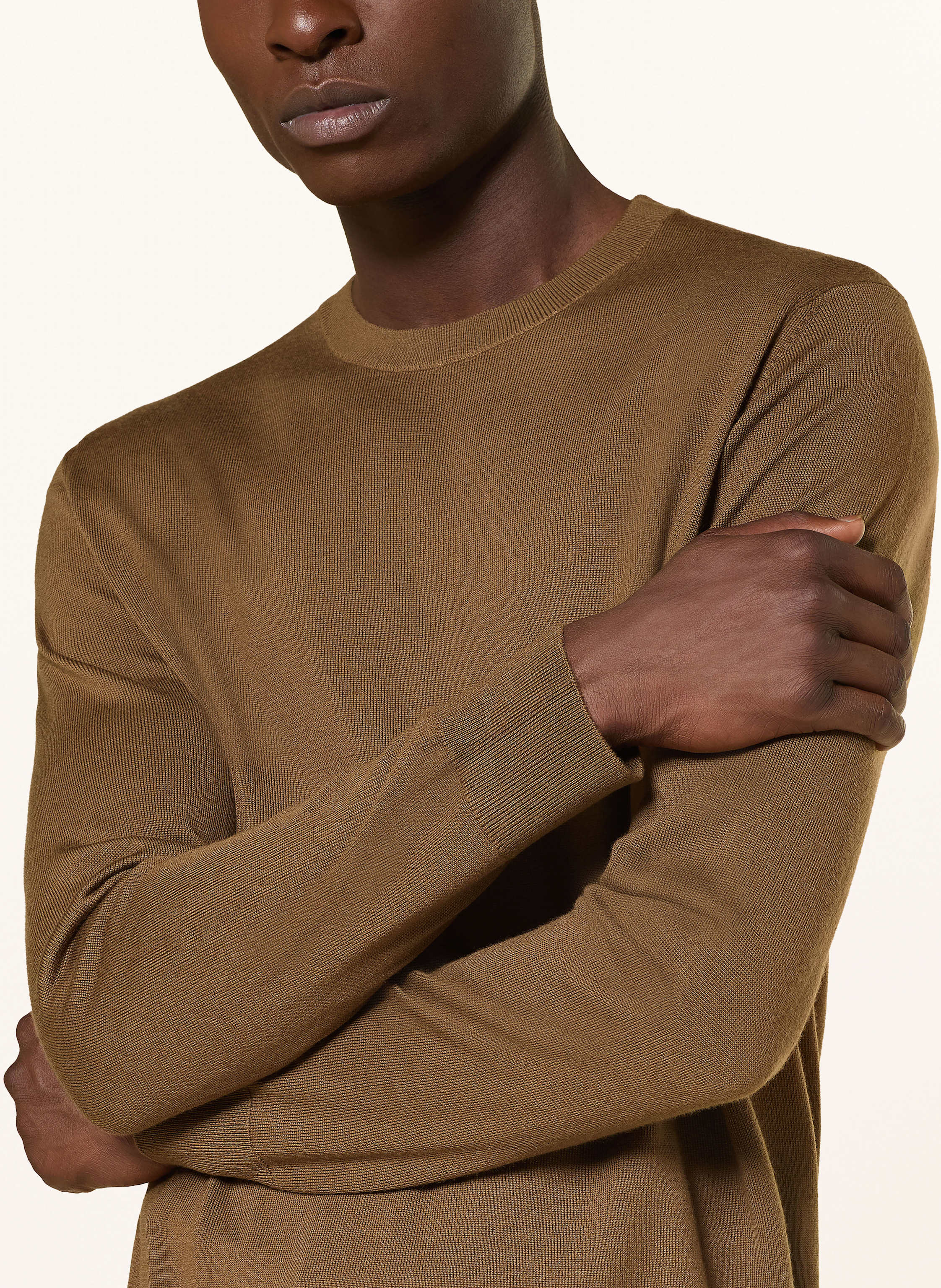 Thumbnail - Strokesman's Pullover Aus Merinowolle braun