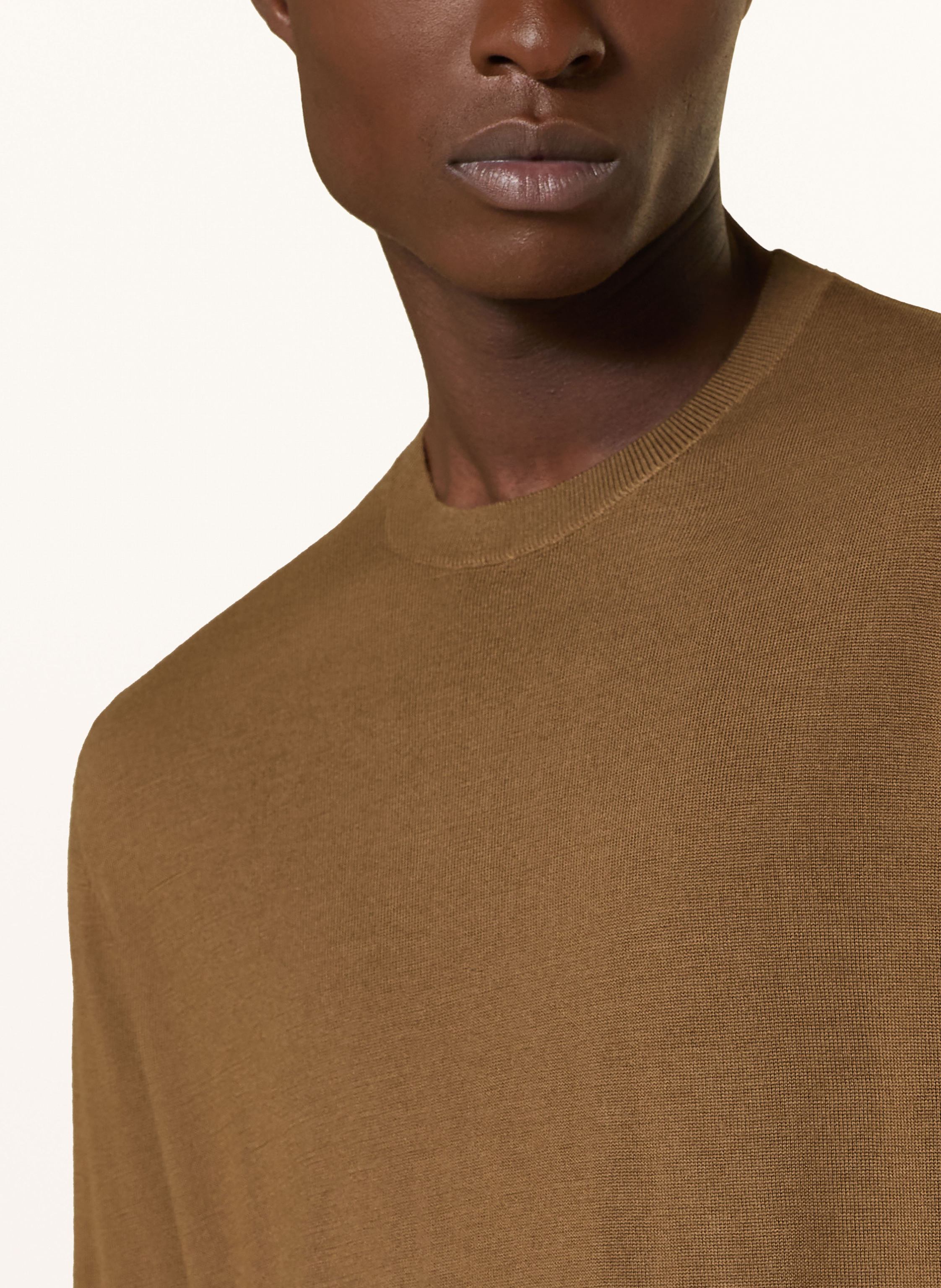 Thumbnail - Strokesman's Pullover Aus Merinowolle braun