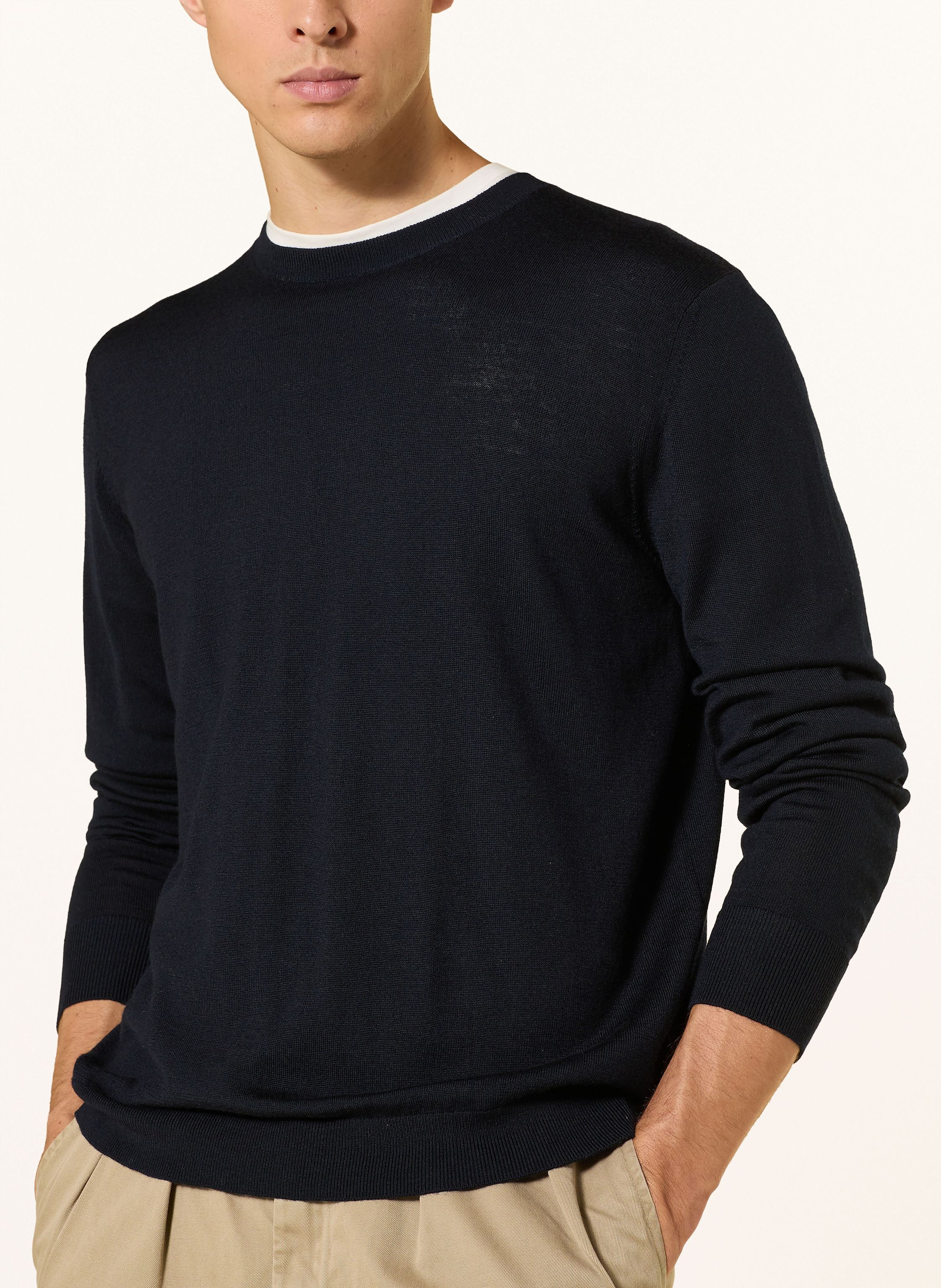 Thumbnail - Strokesman's Pullover Aus Merinowolle blau