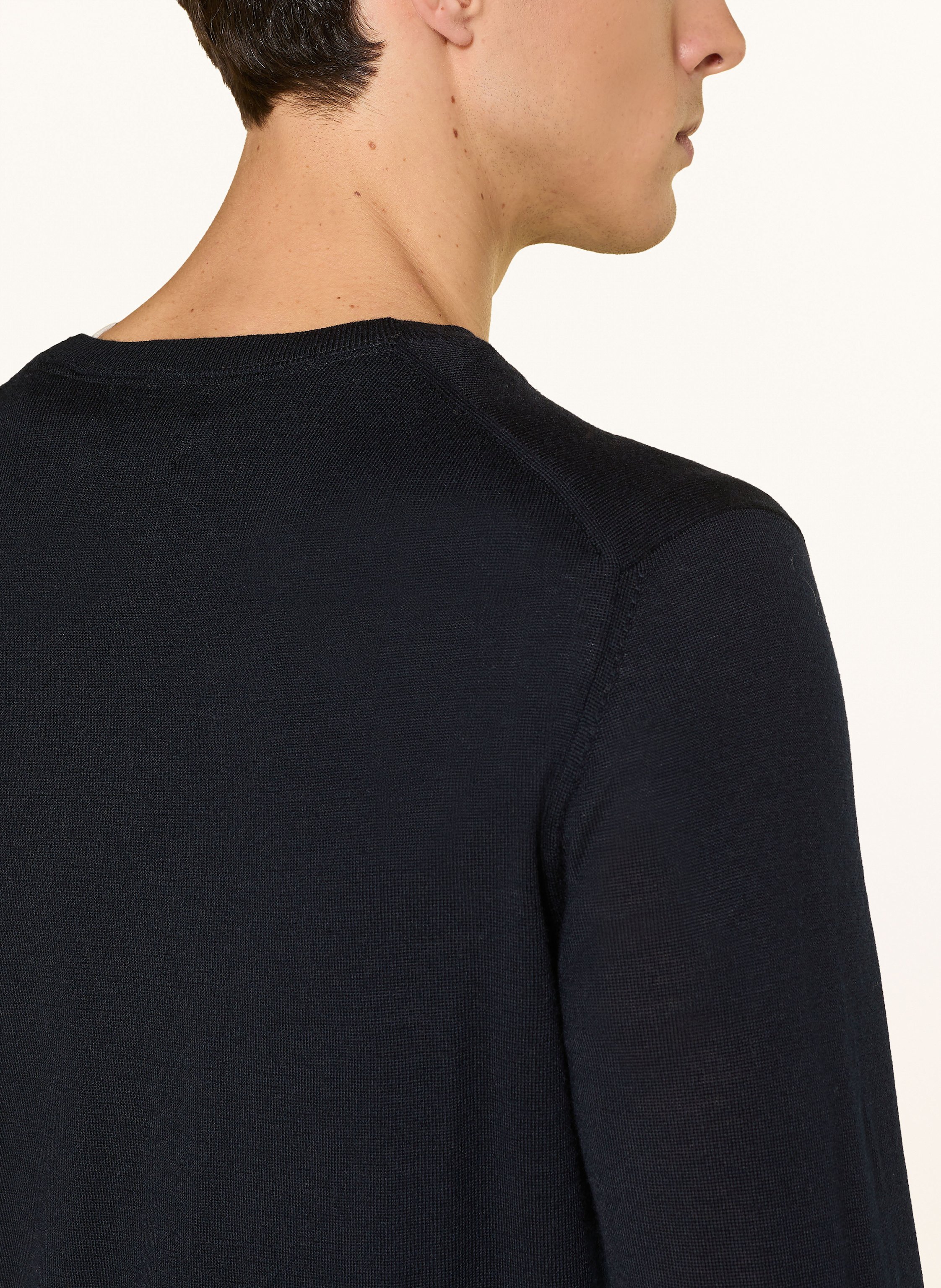 Thumbnail - Strokesman's Pullover Aus Merinowolle blau